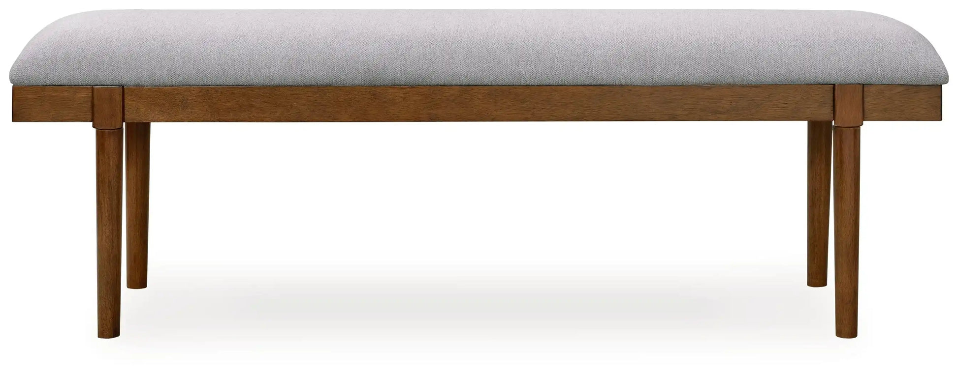 Lyncott - Large Upholstered Dining Room Bench - Gray / Brown - Best Buy Furniture