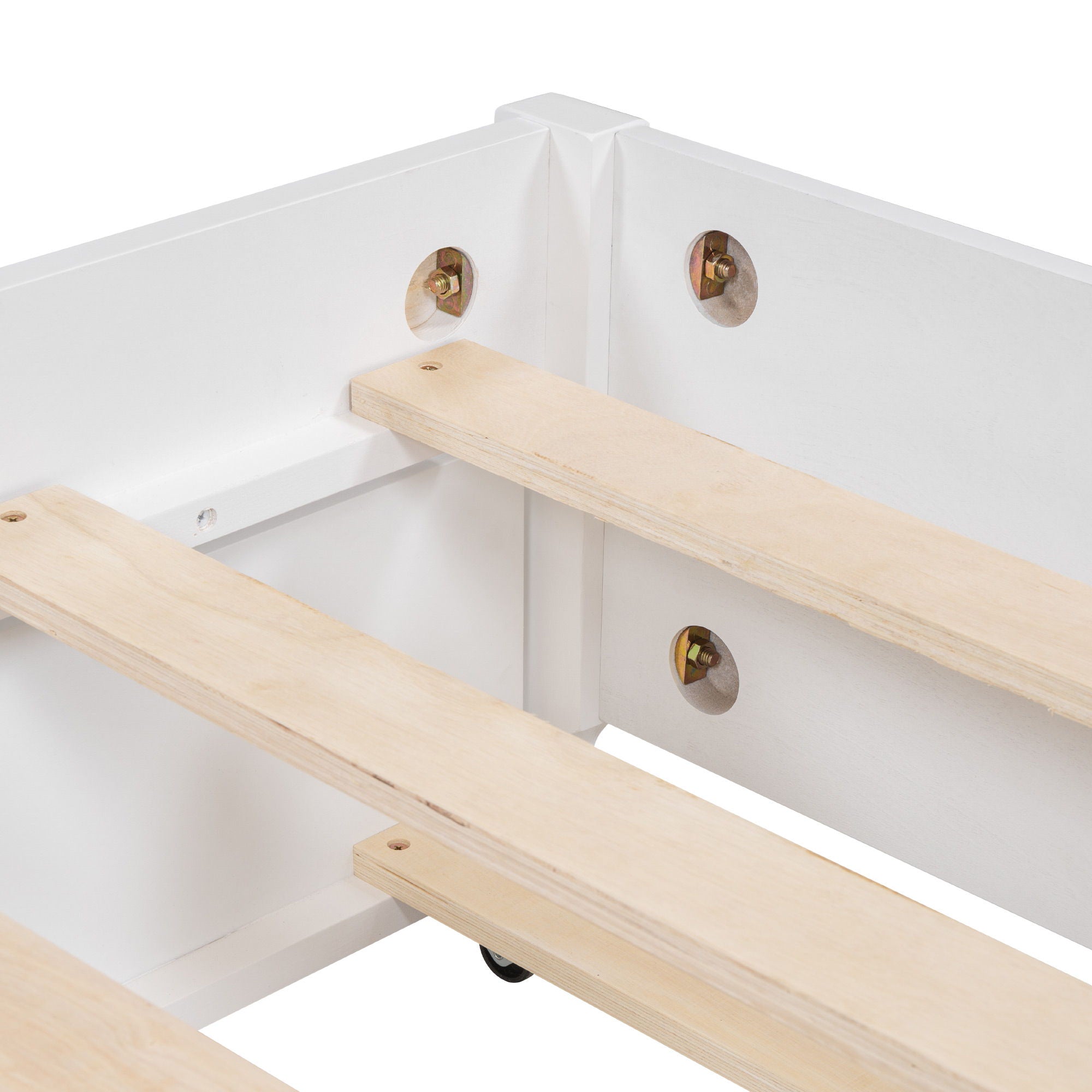 Storage Platform Bed With 2 Big Drawers & Trundle