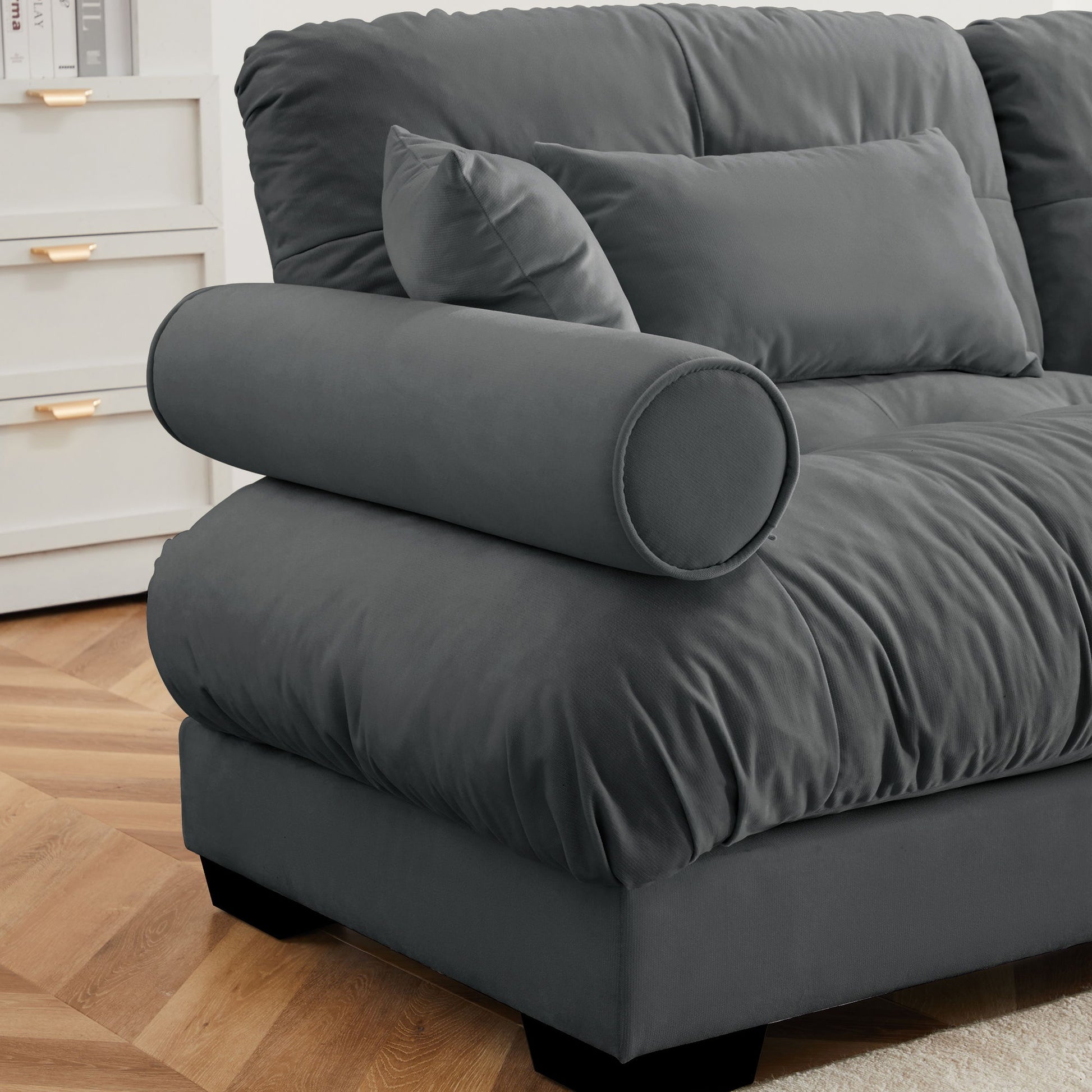 Super Comfort Oversized Modular Sectional Sofa With Movable Ottoman - Best Buy Furniture
