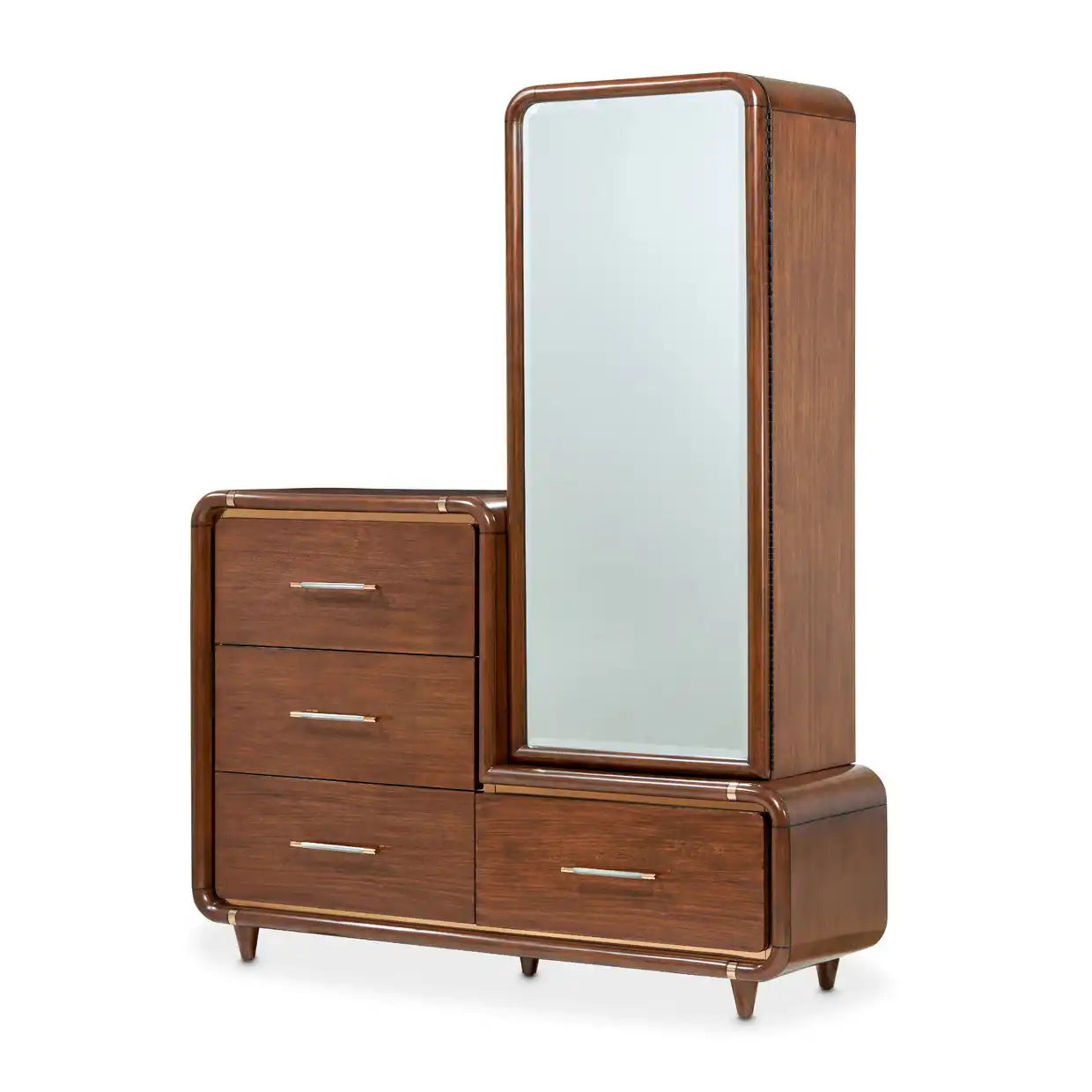 Mason Park - Chest With Storage Mirror - Umber - Best Buy Furniture