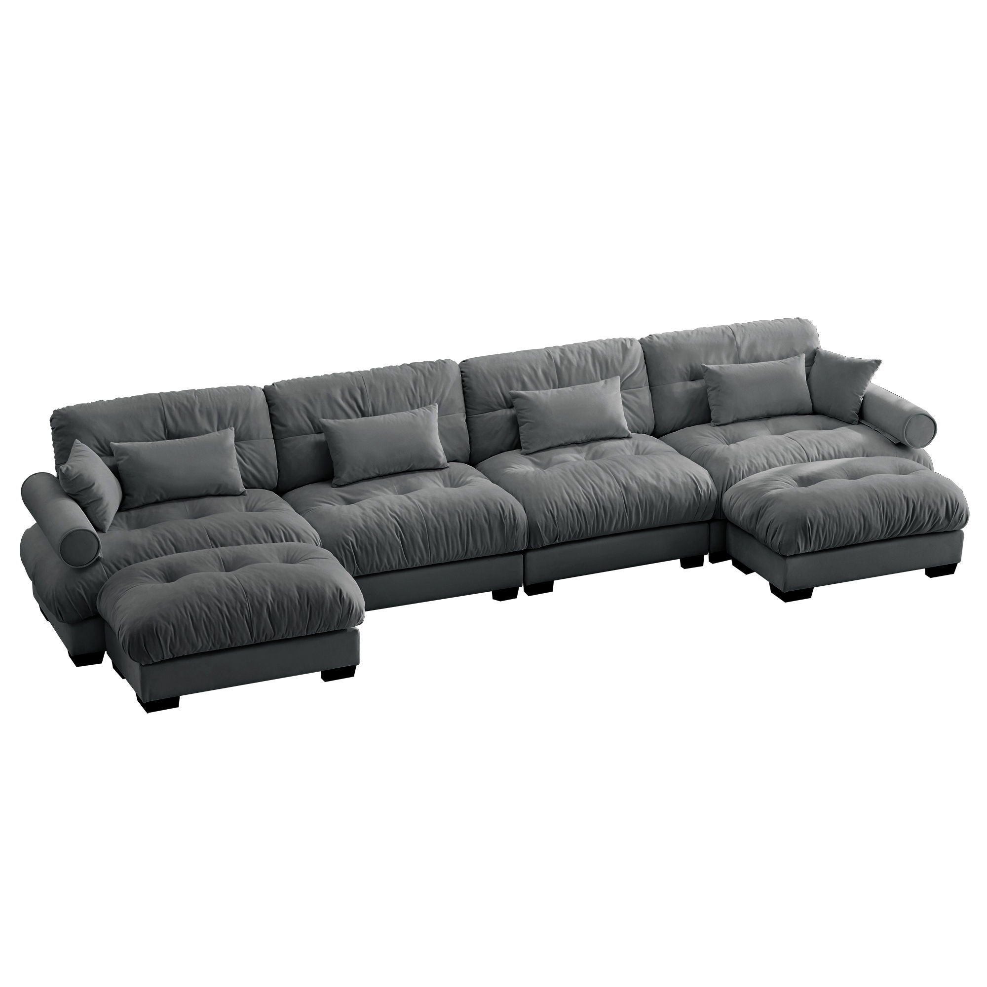 Super Comfort Oversized Modular Sectional Sofa With Movable Ottoman - Best Buy Furniture