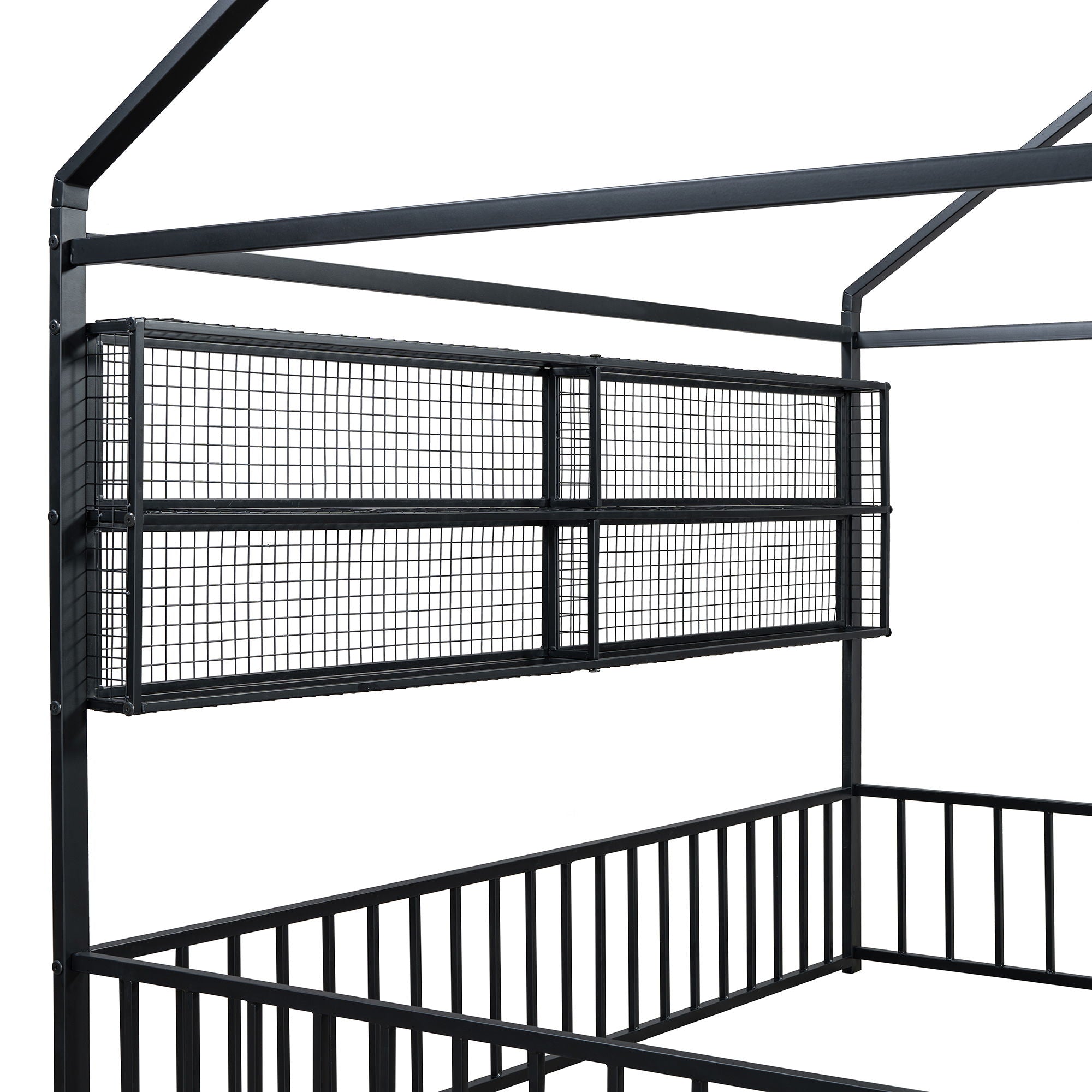 House Frame With Fence And Shelves