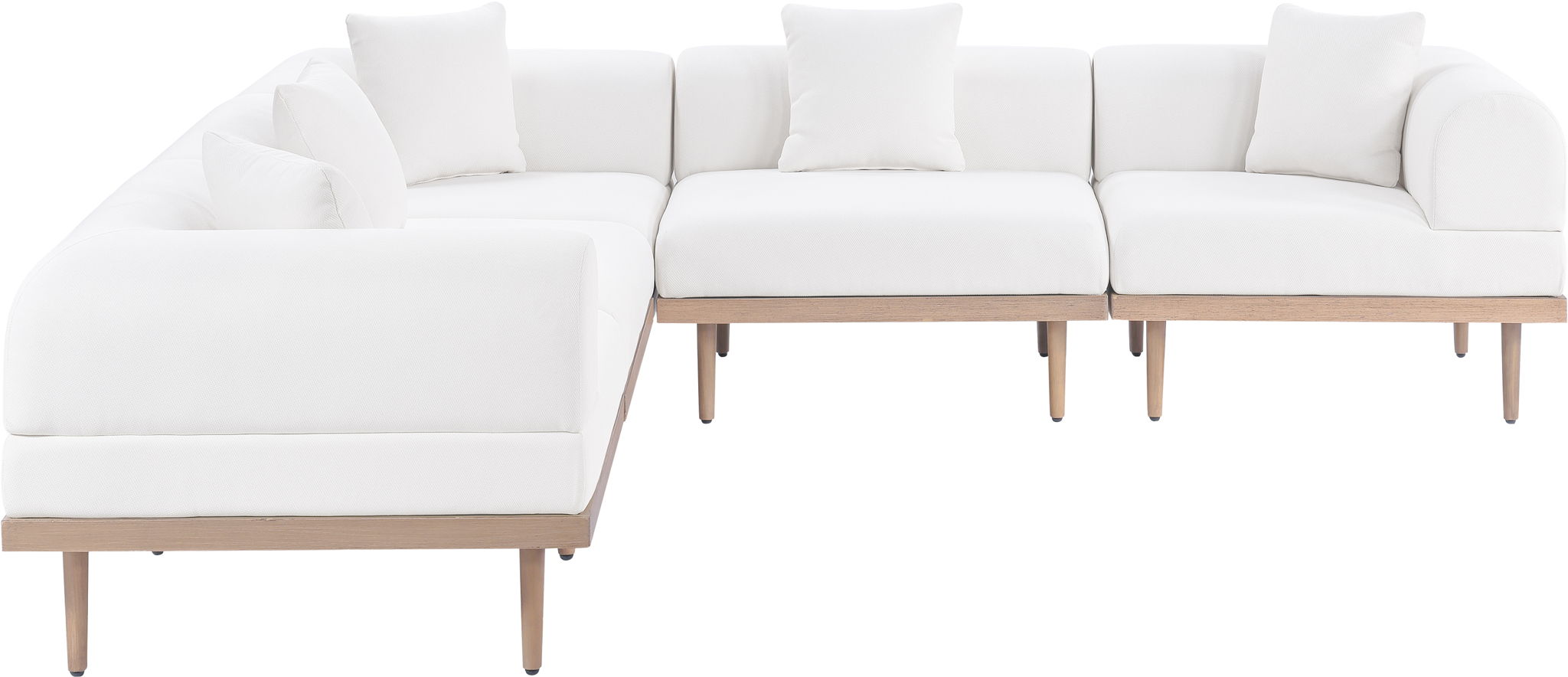 Laguna - 5 Piece 106.5" Upholstered Outdoor Patio Modular Sectional