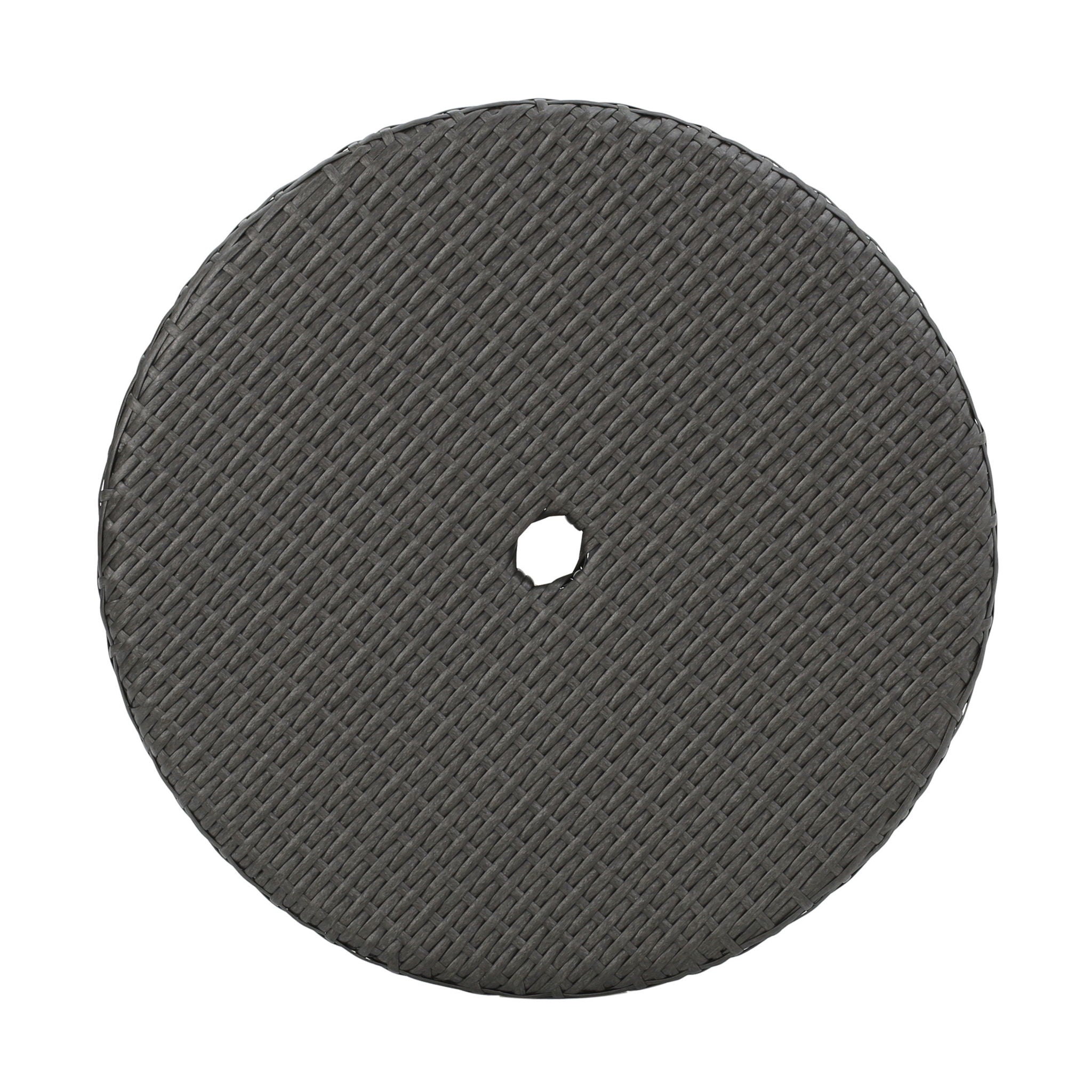 Outdoor Rattan Bistrotable With Surface Round - Gray