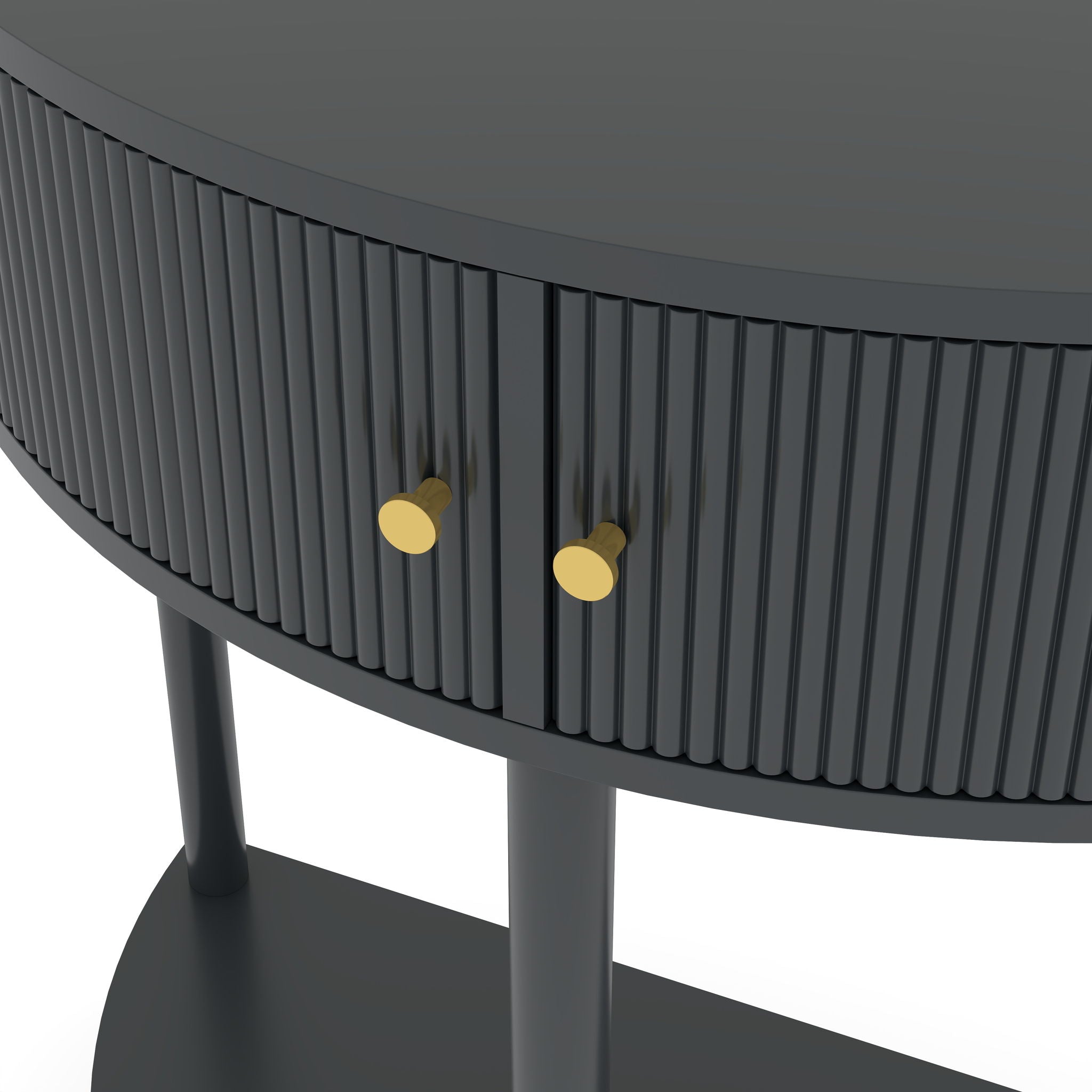 Demi Lune - Console Table With 2 Storage Drawers