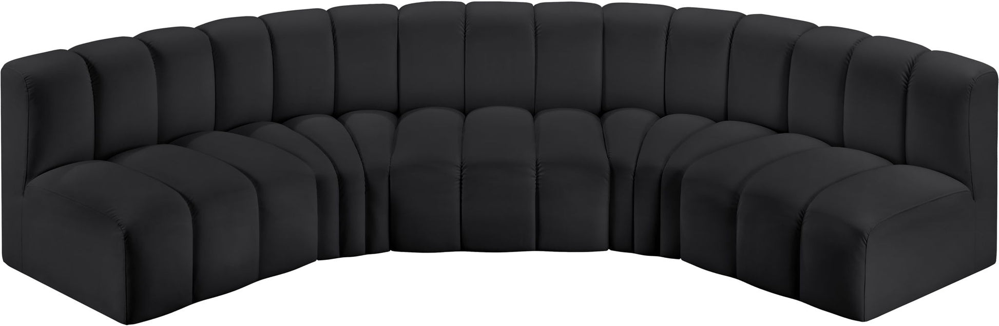 Arc - Faux Leather 5 Piece U-Shaped Modular Sofa - Best Buy Furniture