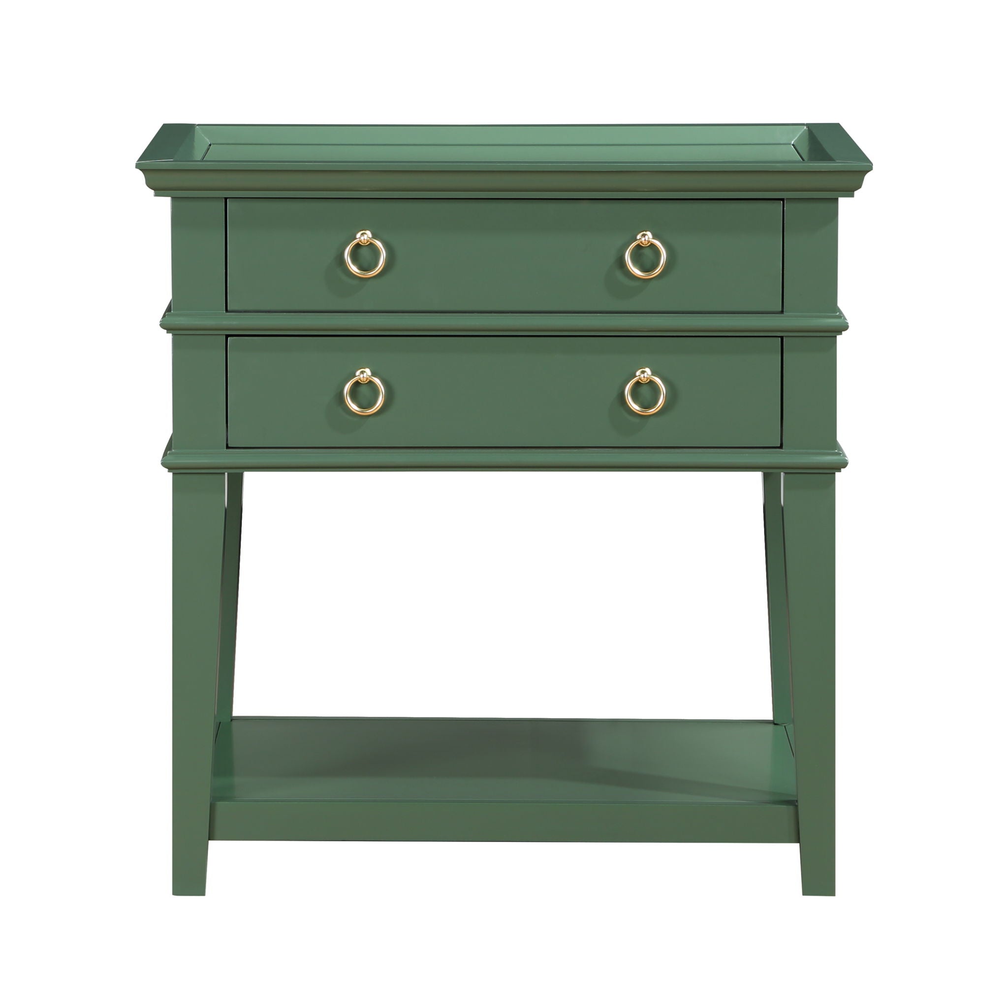 Carmona - 2 Drawer Tray Top Nightstand Pulls