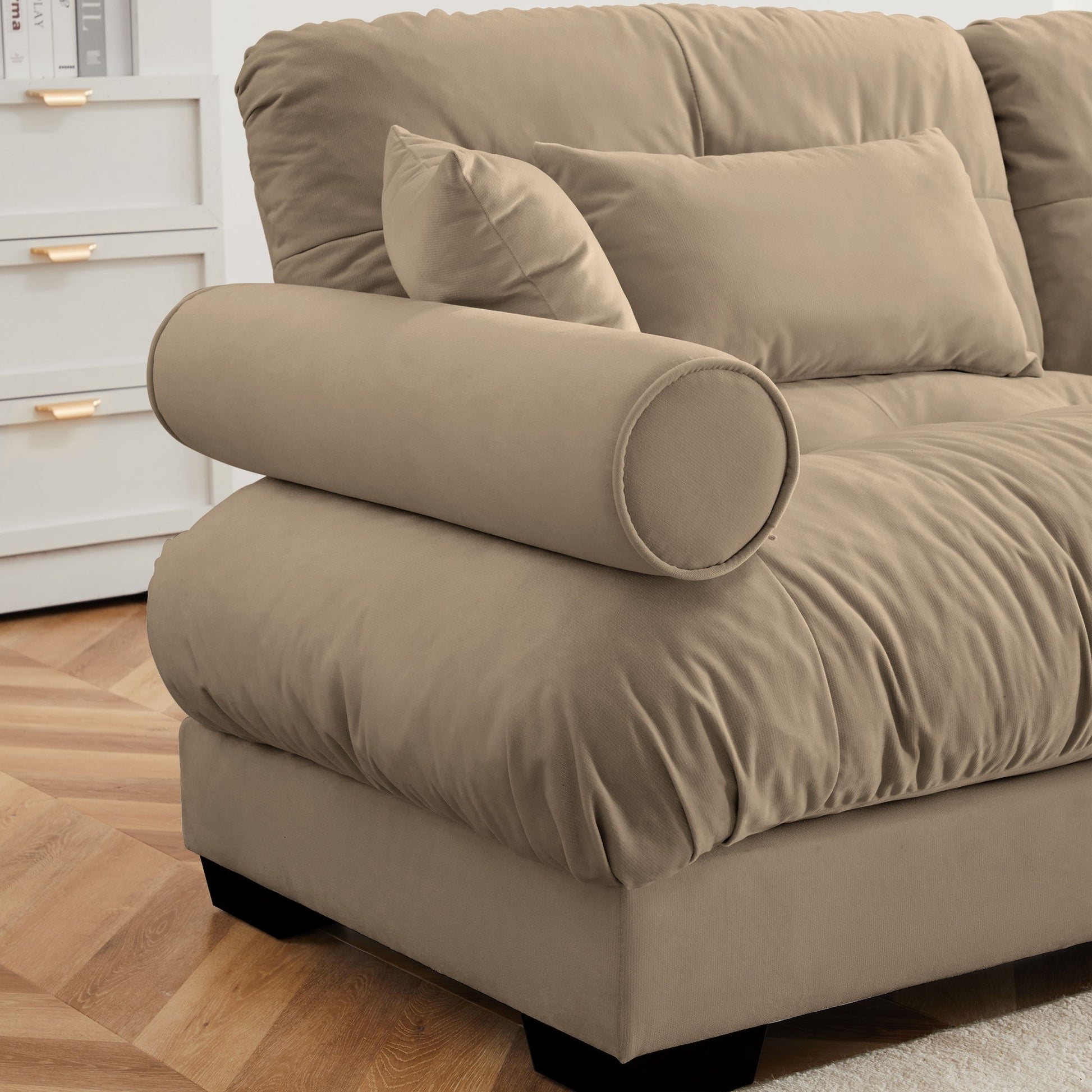 Super Comfort Oversized Modular Sectional Sofa With Movable Ottoman - Best Buy Furniture