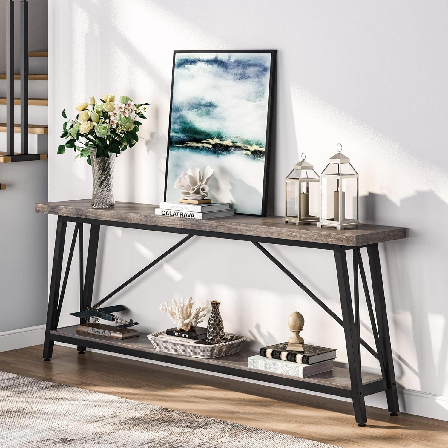 Sofa Table With Frame Extra Long Entryway Console