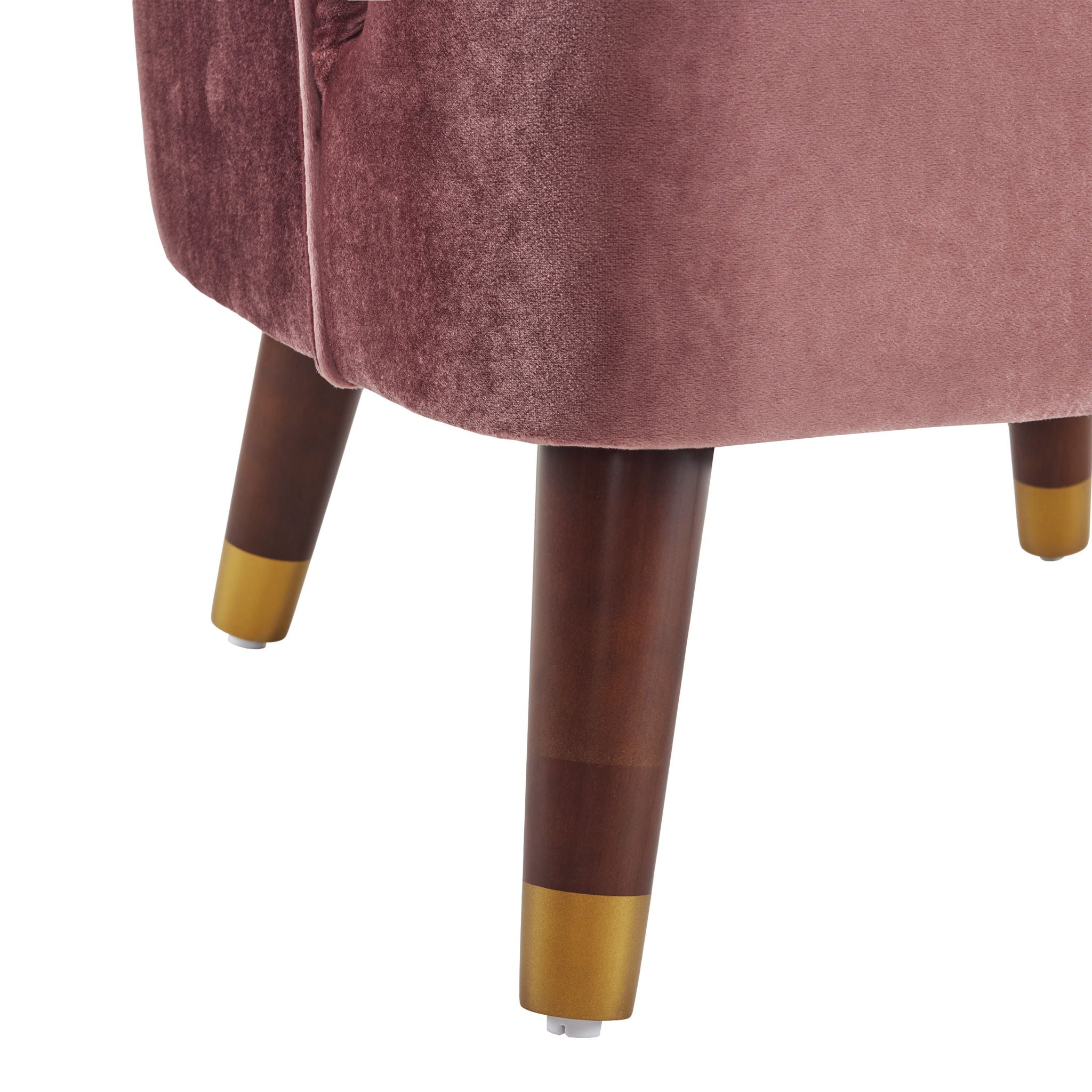 Elegant Upholstered Barrel Accent Chair With Wooden Legs