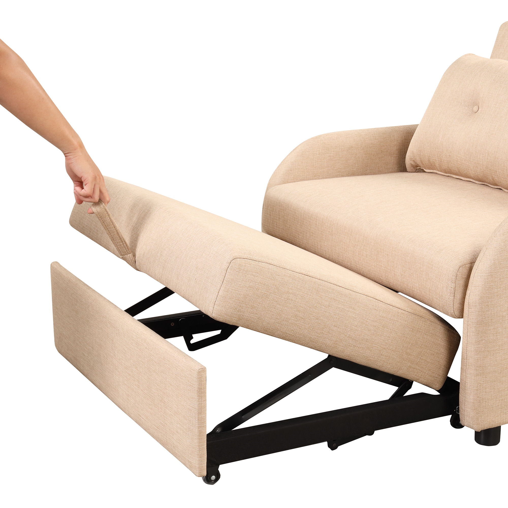Versatile Pull Out Sofa Sleeper 3 In 1 With Wing Table & USB Charge, Compact Design