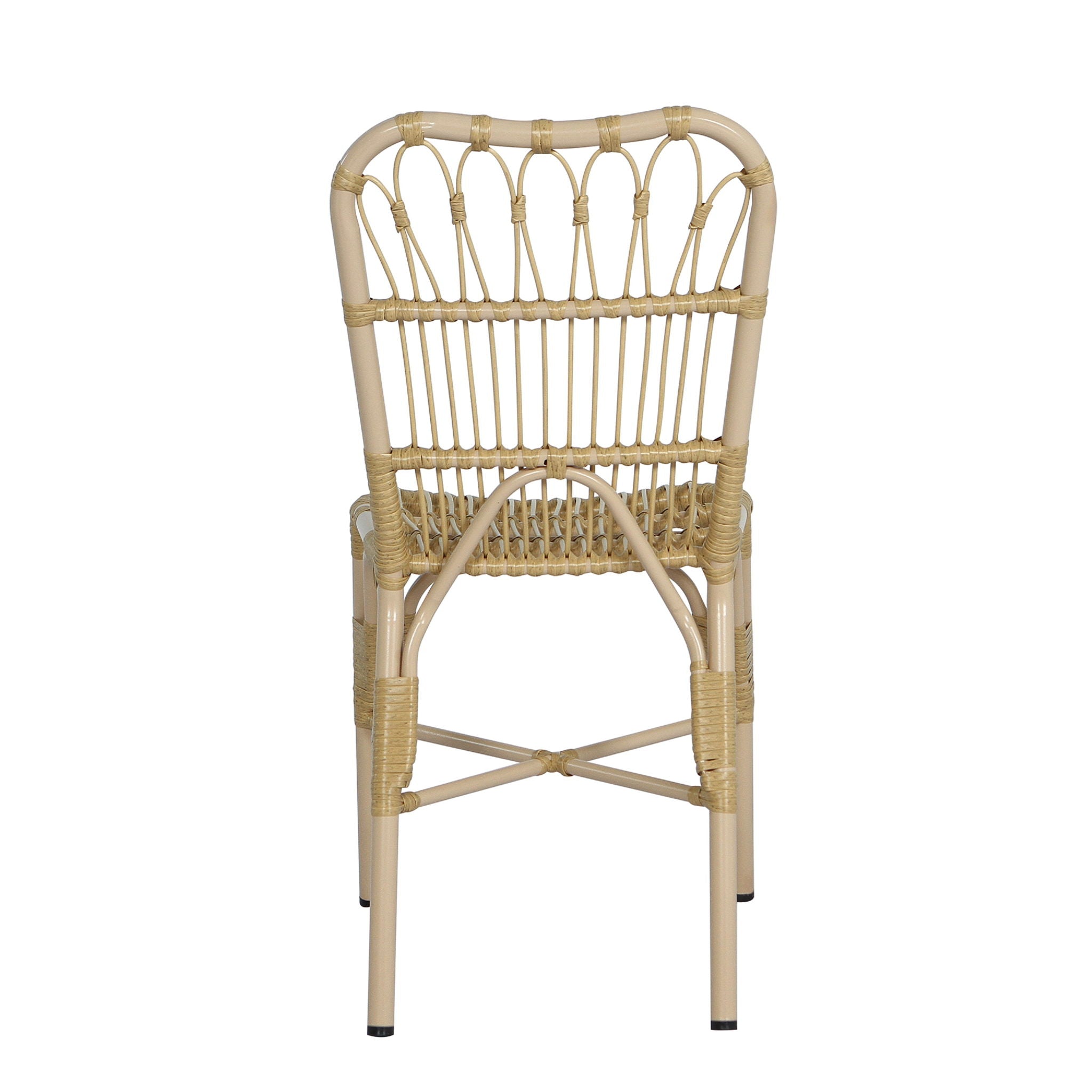 Outdoor Wicker Patio Dining Chairs Set With Durable Frame And Rattan Weave