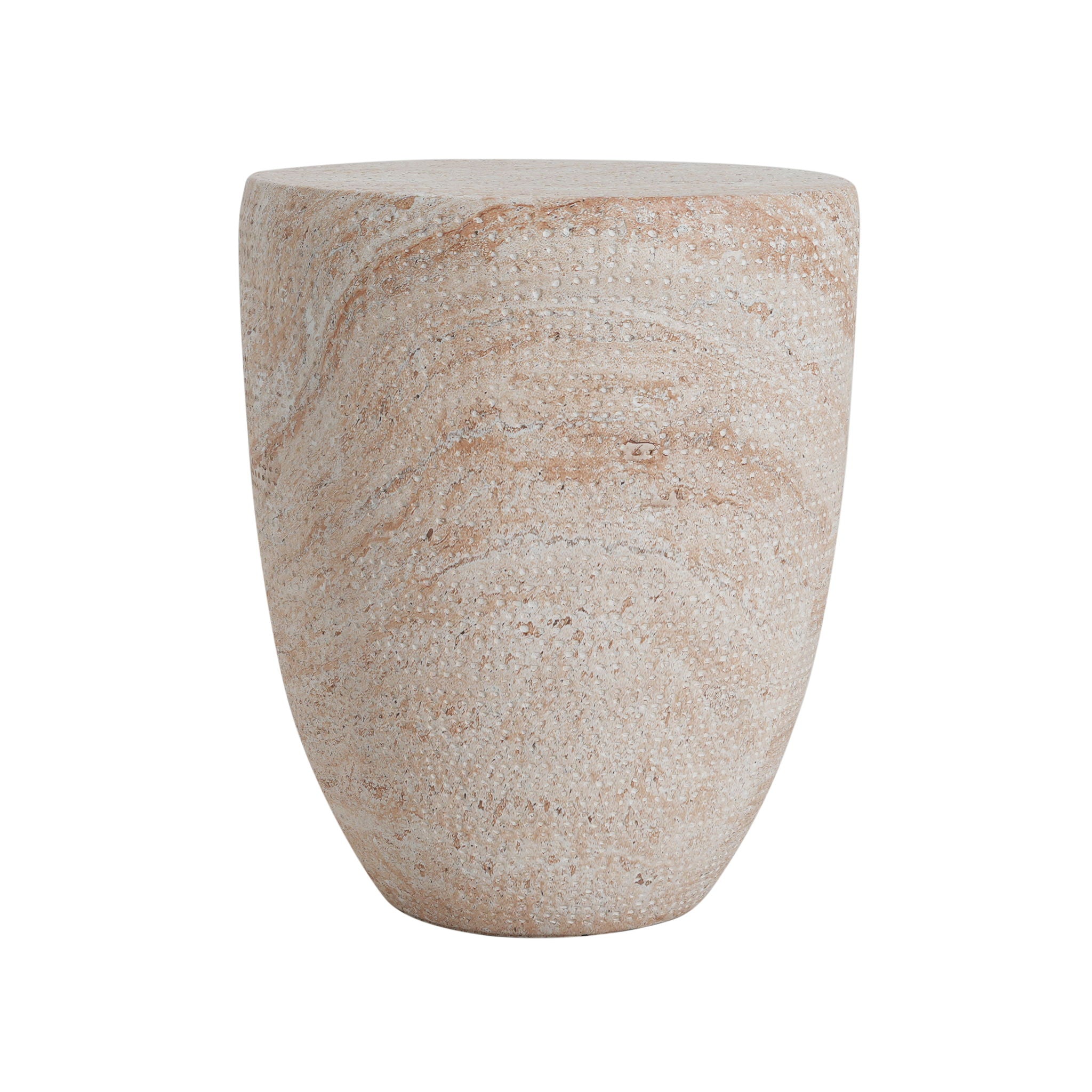 Outdoor / Indoor Lightweight, Concrete Side Table, Travertine - Beige - Best Buy Furniture