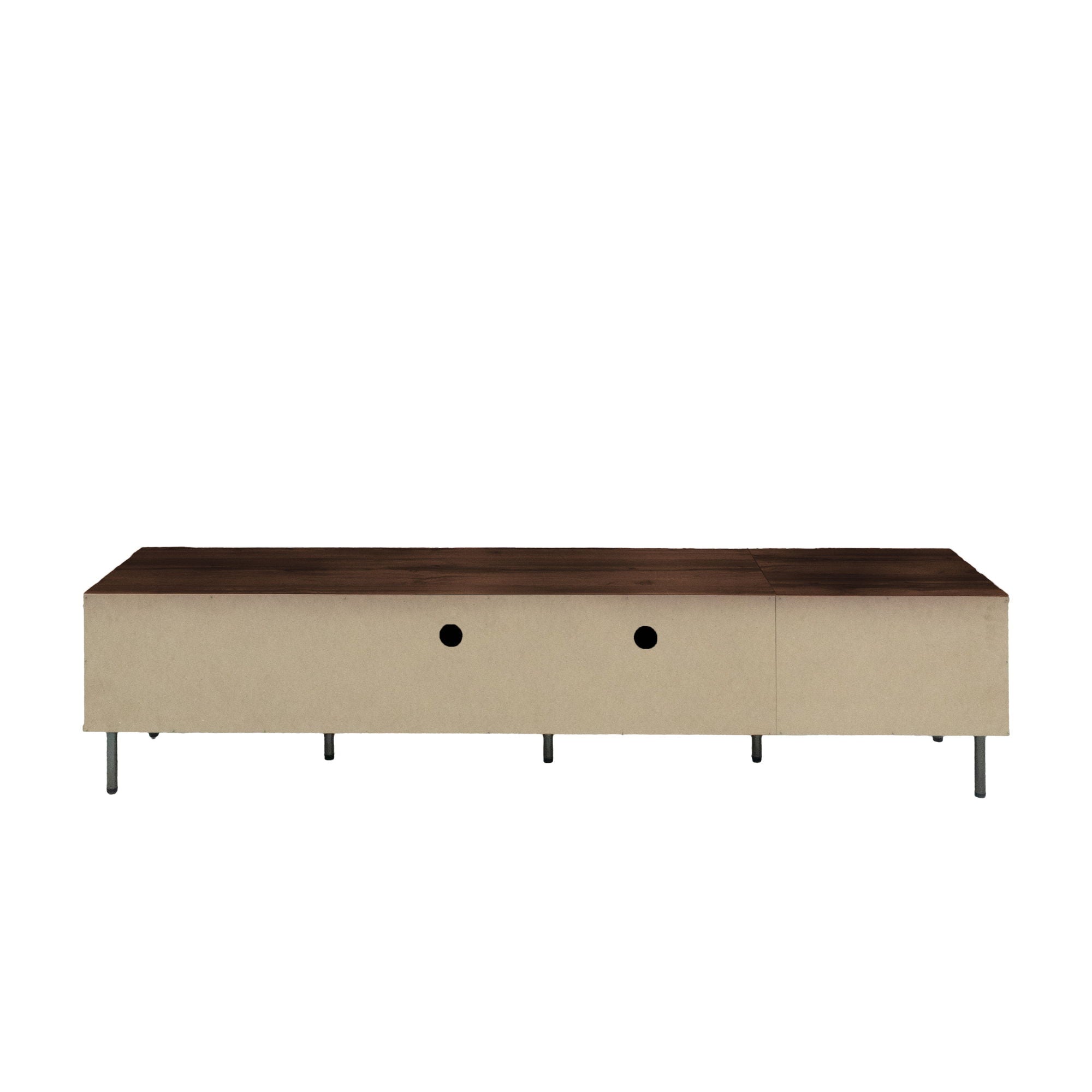 TV Stand For TVs Up To 85" With Closed Storage, Soft Closing Hinges - Walnut