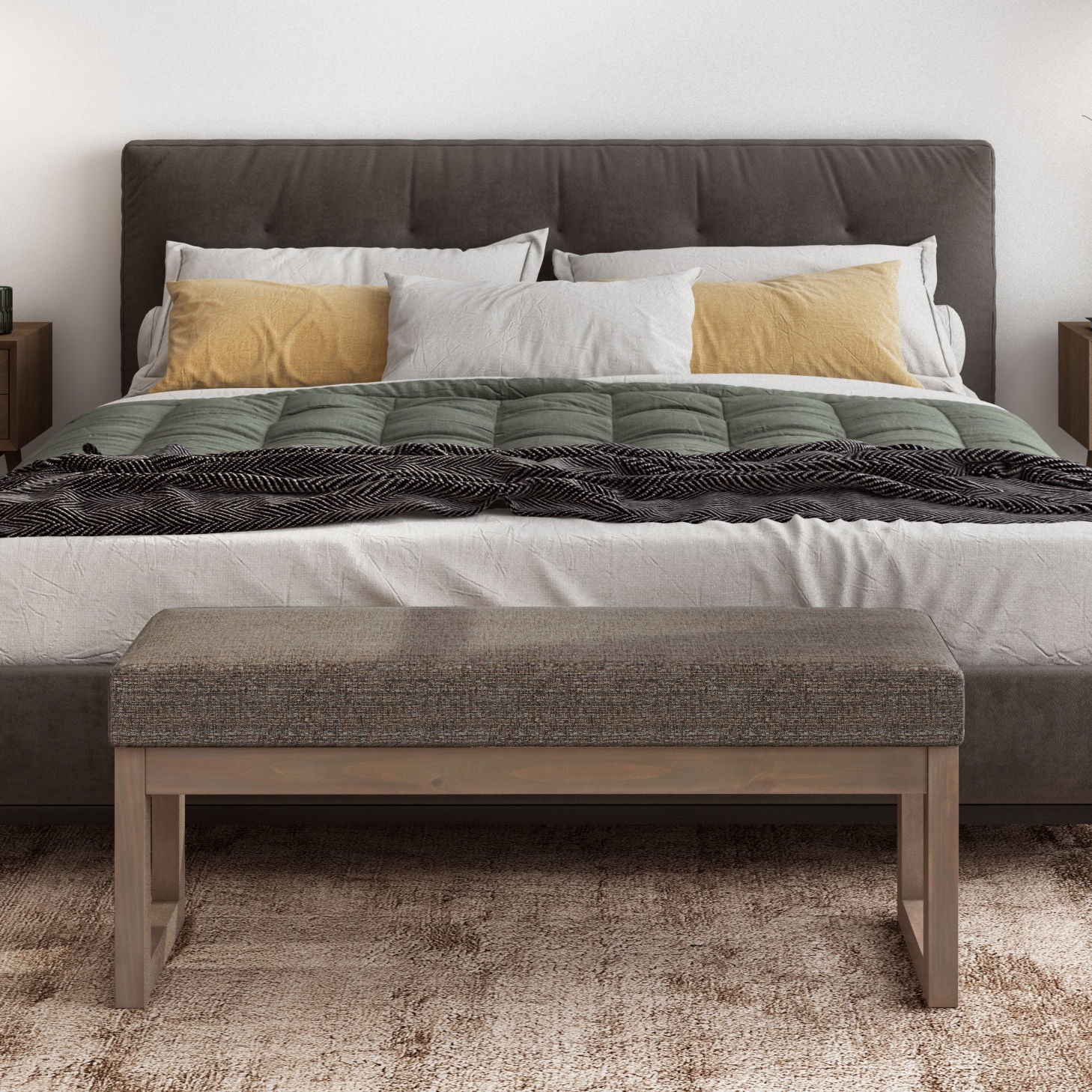 Milltown - Upholstered Ottoman Bench - Best Buy Furniture