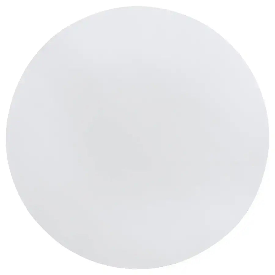 Judd - Round Dining Wood Table With Shelf - Pearl White