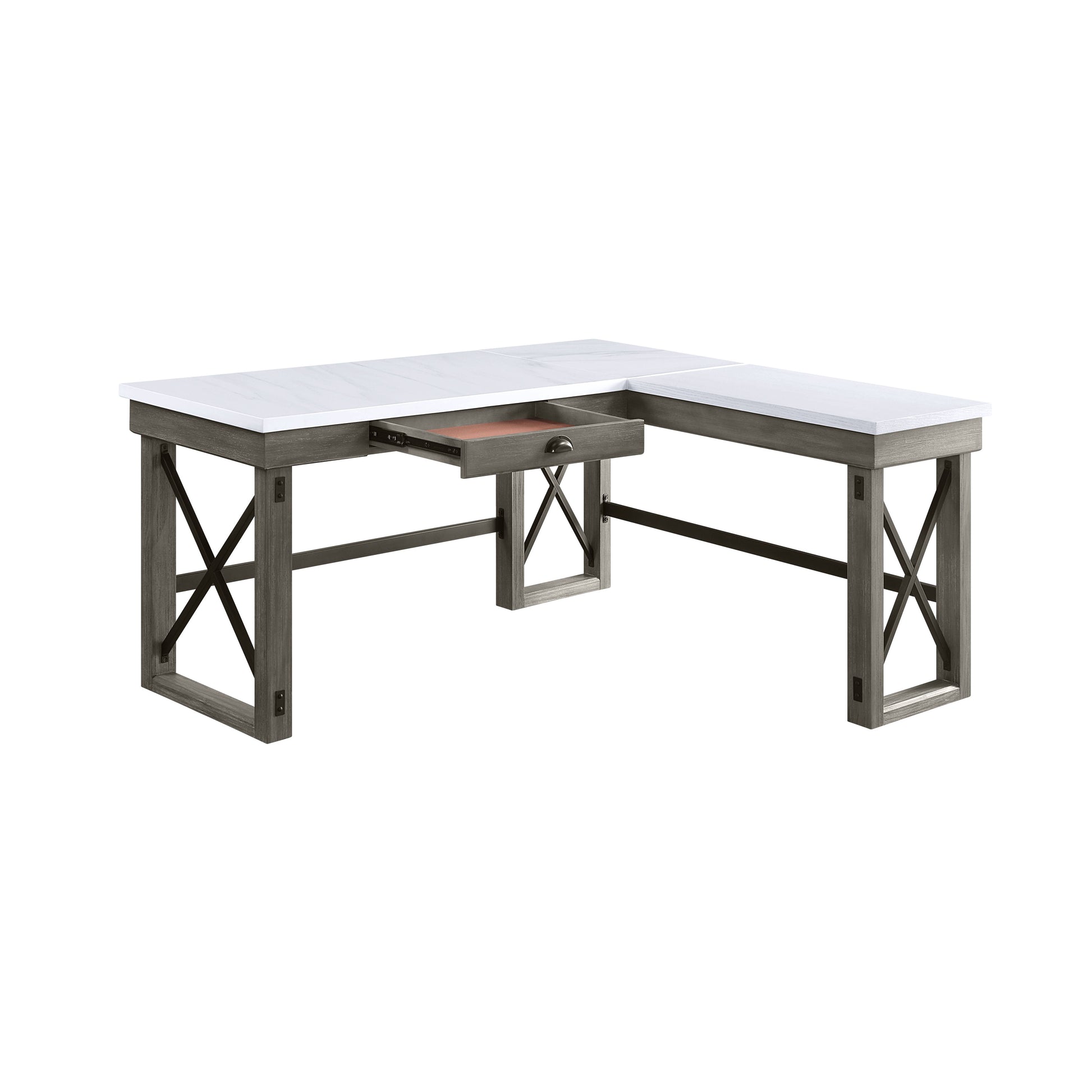 Talmar - Marble Top Weathered Writing Desk With Lift Top - Best Buy Furniture