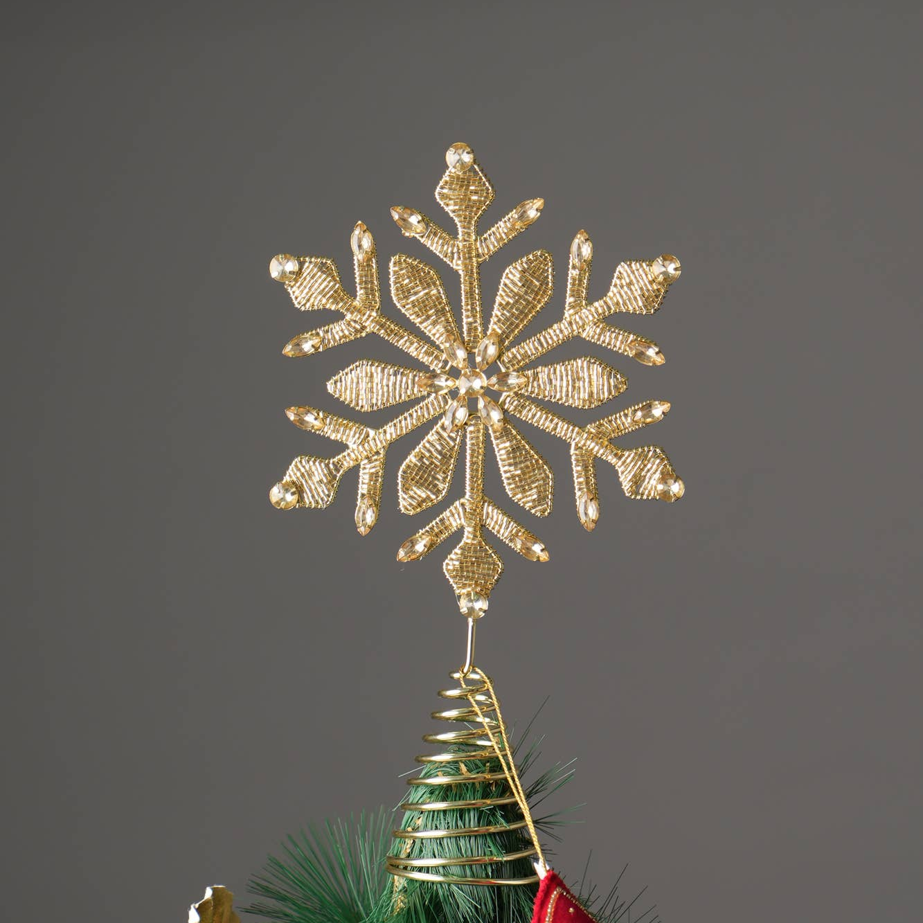 Expobazaar-Golden-Bead-work-Tree-Topper-Gold-