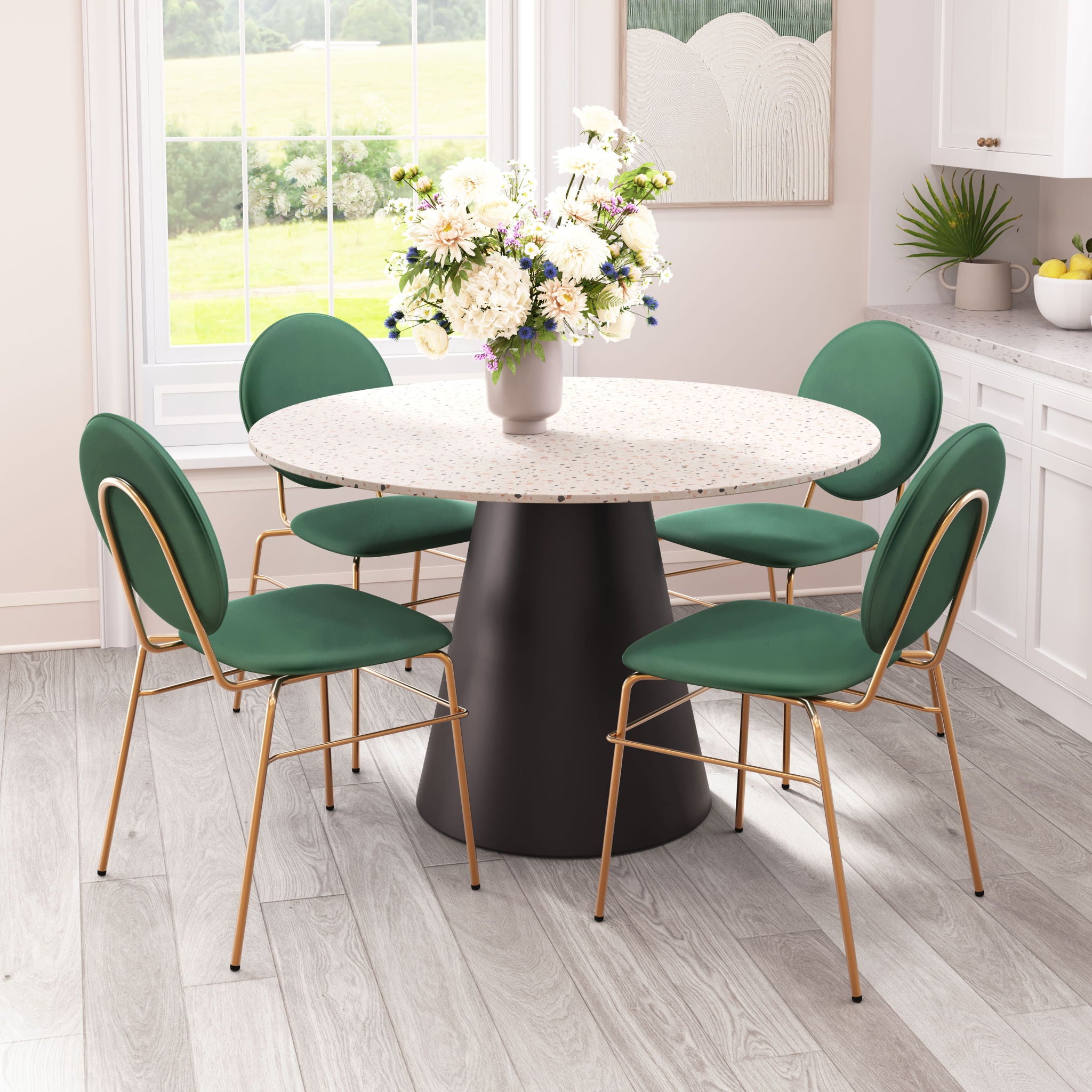 Jorf - Dining Table - Beige & Bronze