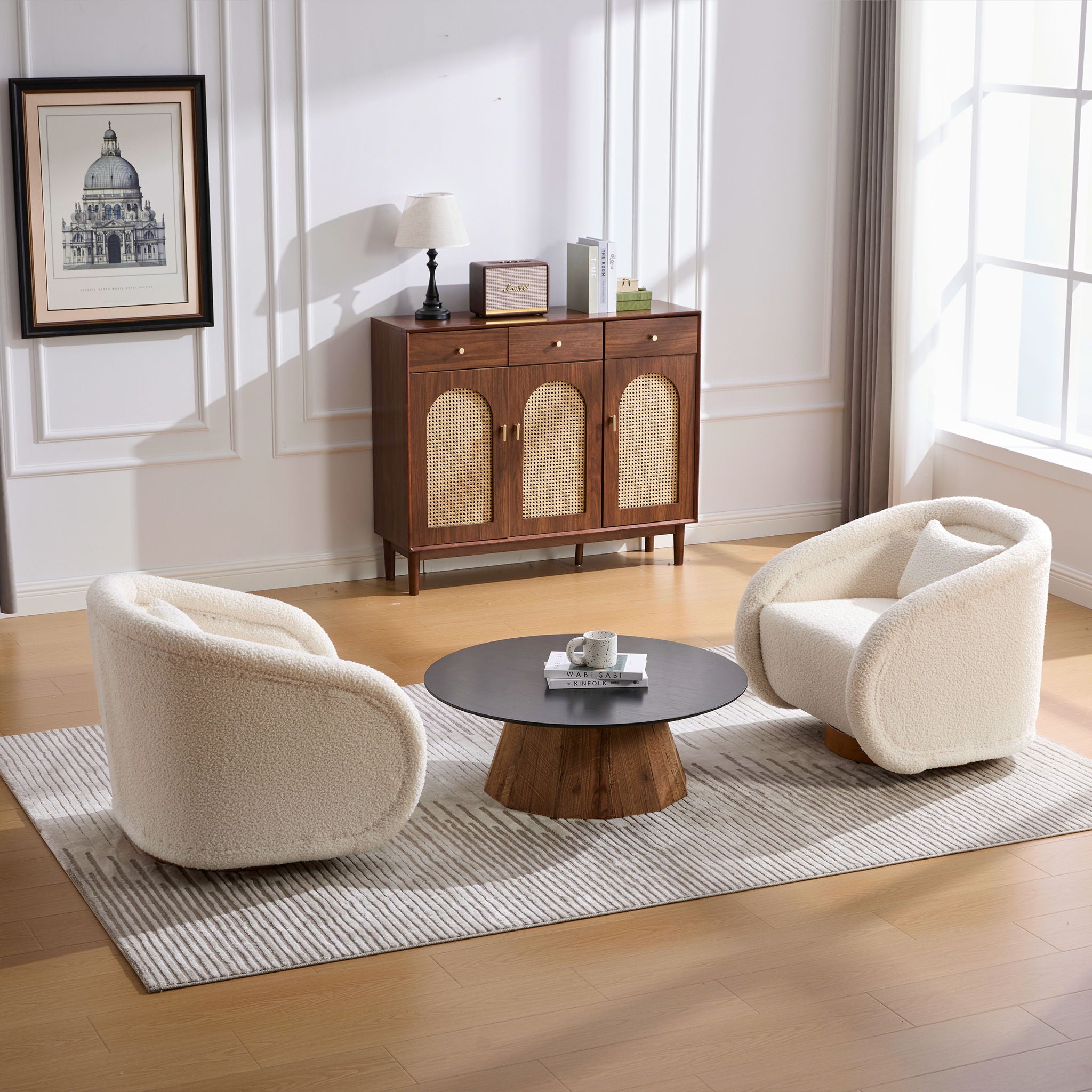 Swivel Accent Chair With 360 Degree Rotating