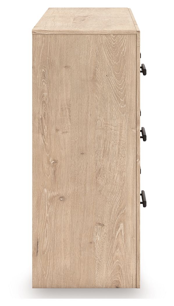 Sanginlane - Six Drawer Dresser - Tan