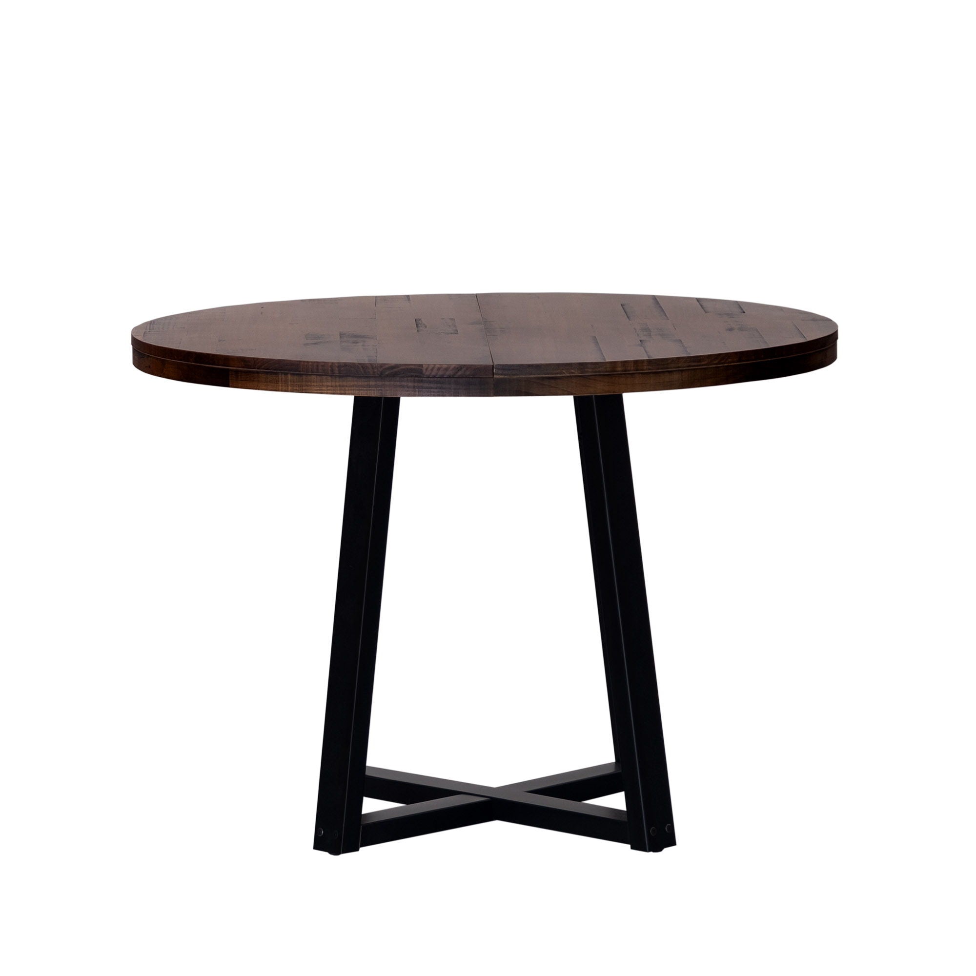 Rustic Distressed Solid Wood Round Dining Table - Best Buy Furniture