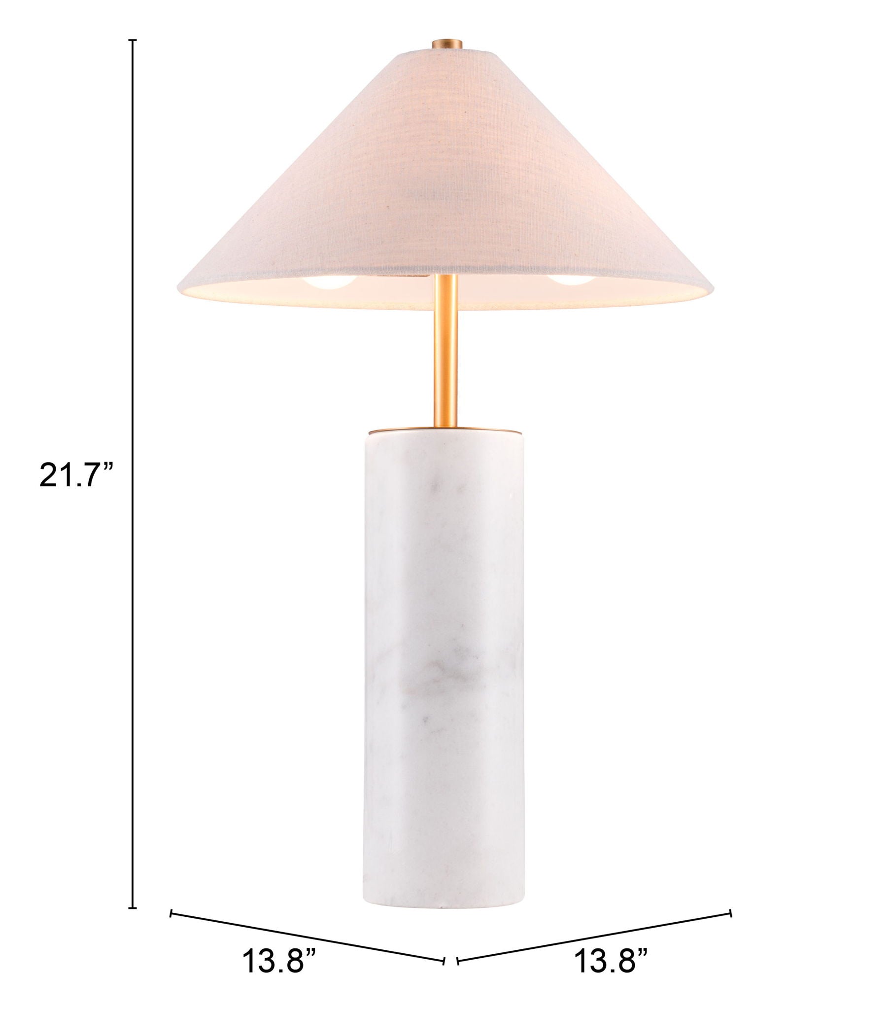 Ciara - Table Lamp - Beige / White