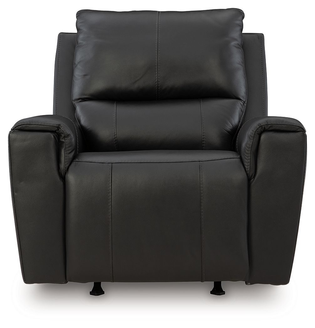 Glossmore - Rocker Recliner - Black - Best Buy Furniture