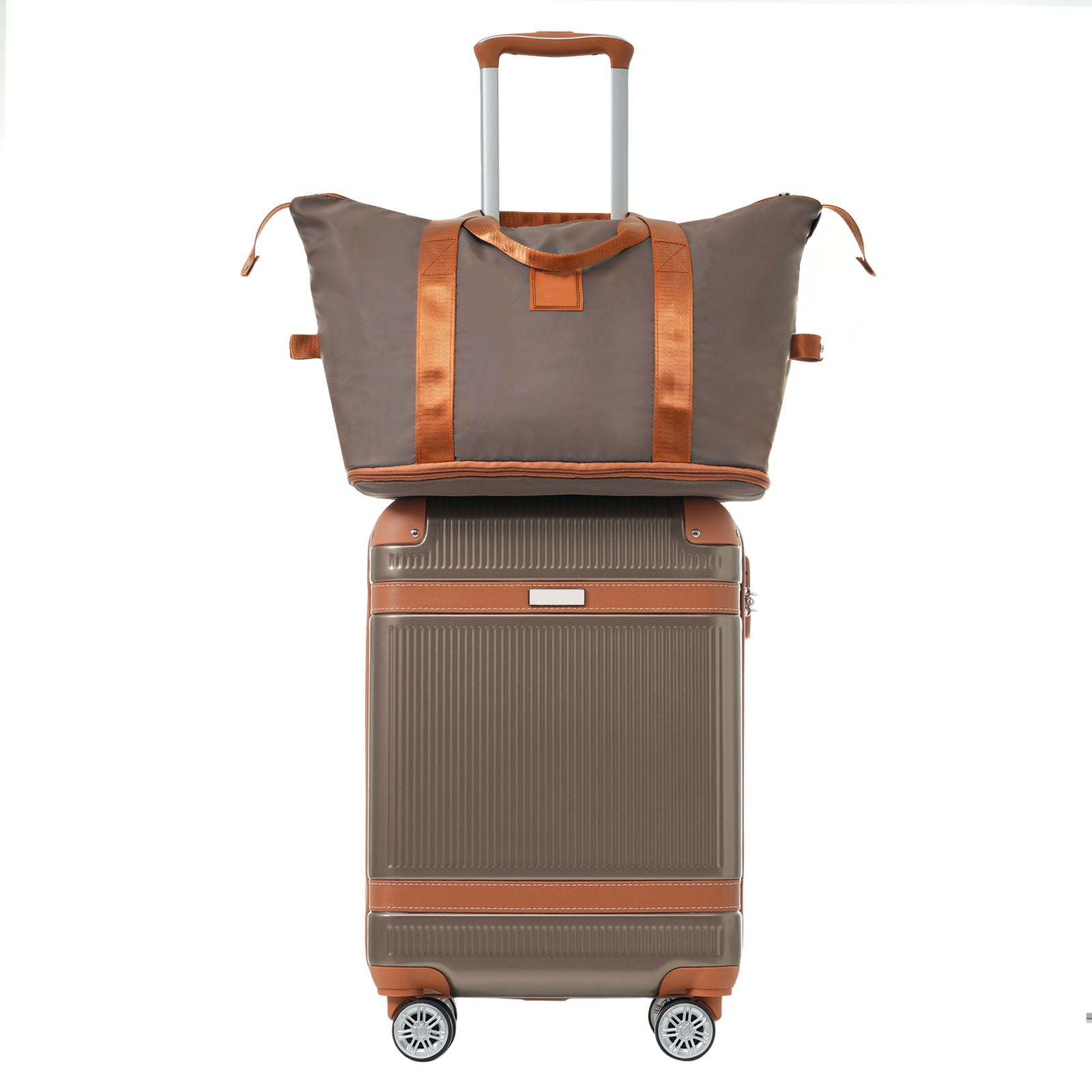 Hardshell Luggage Sets 3 Piece Carry On Suitcase Double Spinner Wheels With Tsa Lock