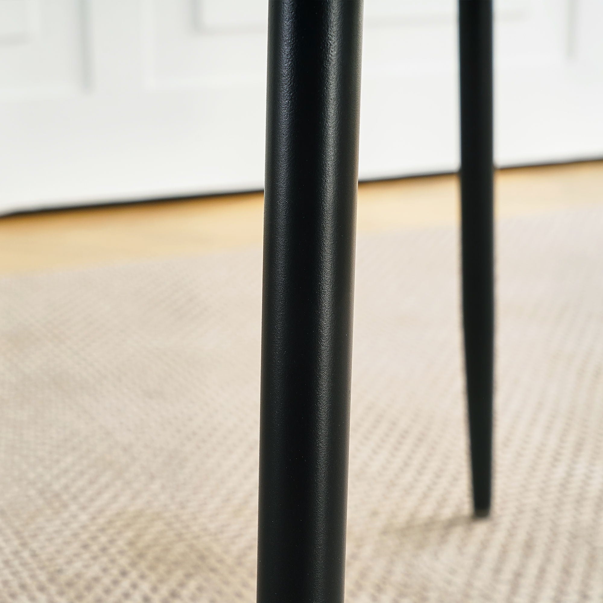 Modern Upholstered Dining Chair With Metal Legs