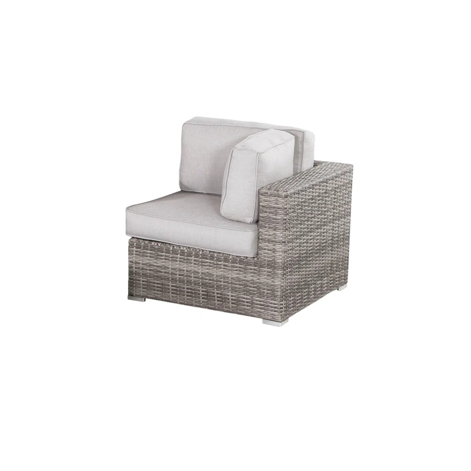 Wicker Sectional Seating Group With Plush Cushions