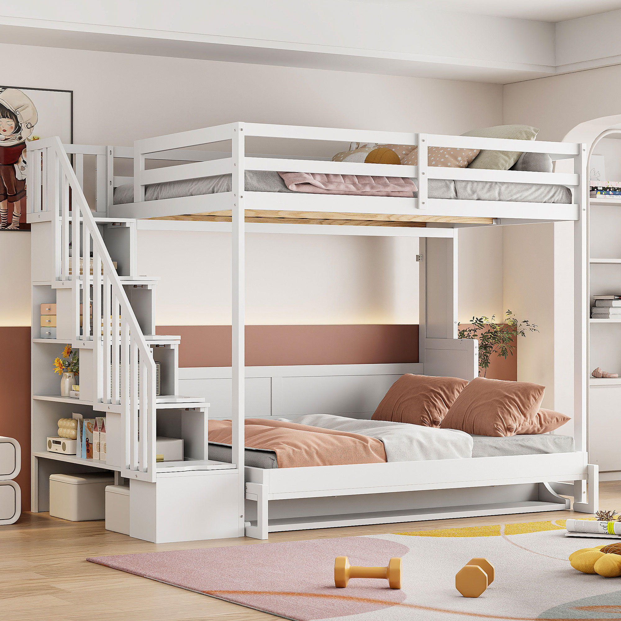 Murphy Bed With Smart Hydraulic System And Desk Design