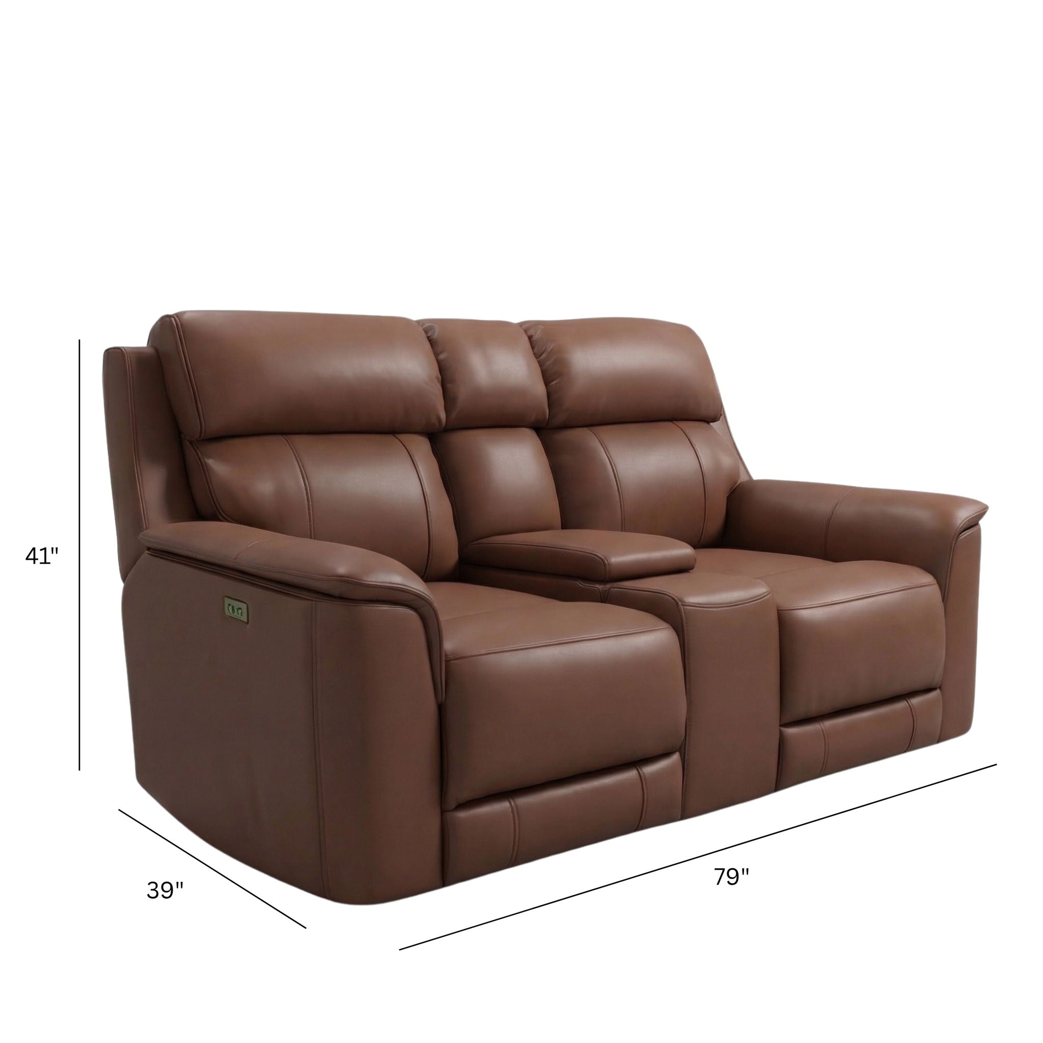 Oslo - Dual Power Reclining Loveseat With Console