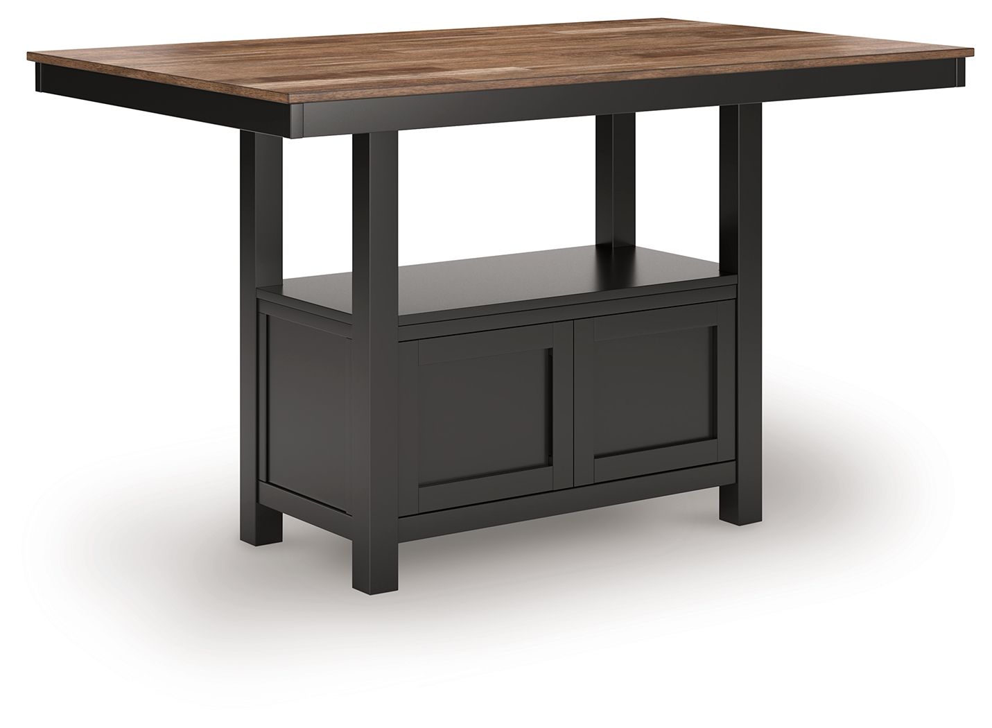 Wildenauer - Rectangular Dining Room Counter Table - Brown / Black - Best Buy Furniture