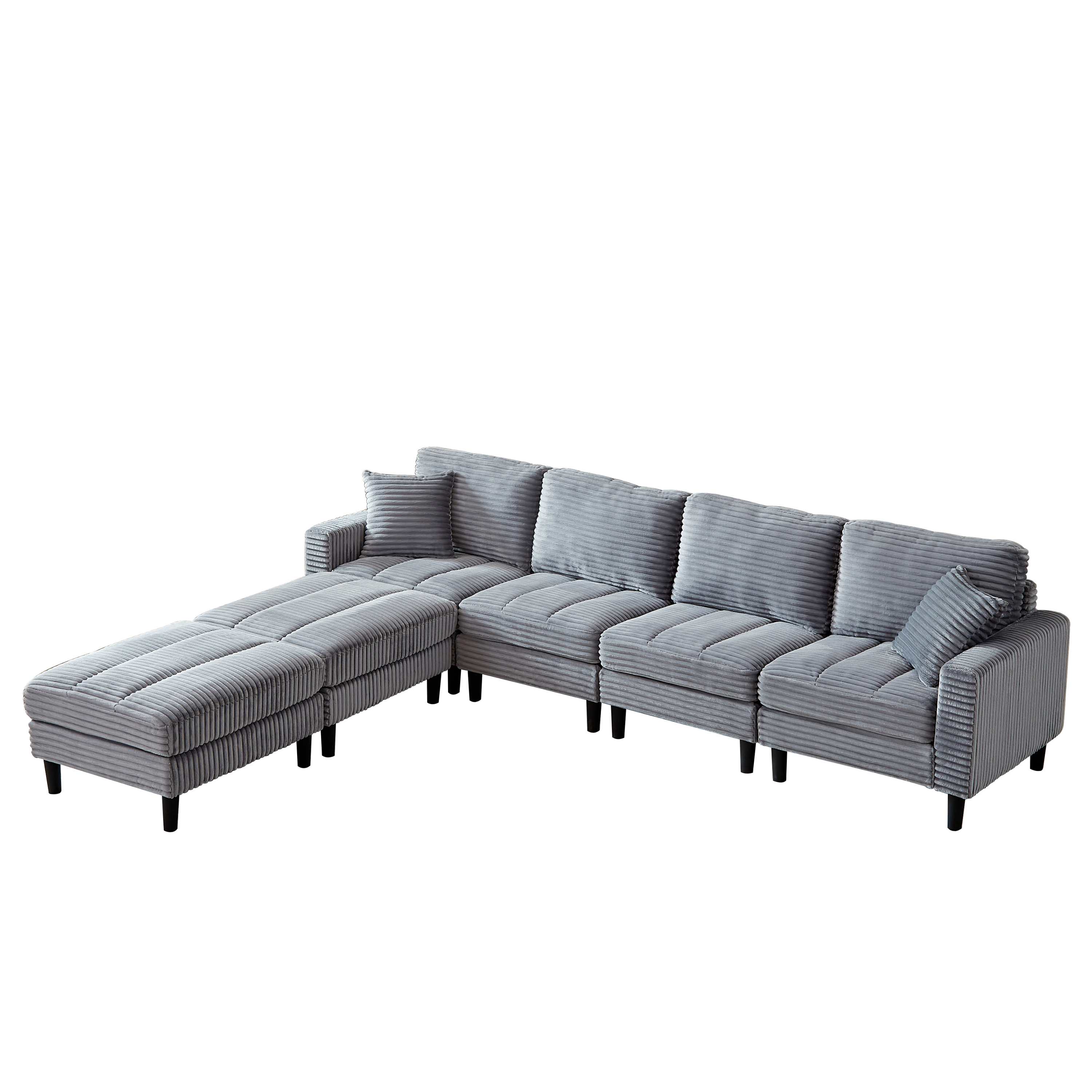 The Beverly Corduroy U-Shaped Sectional Sofa