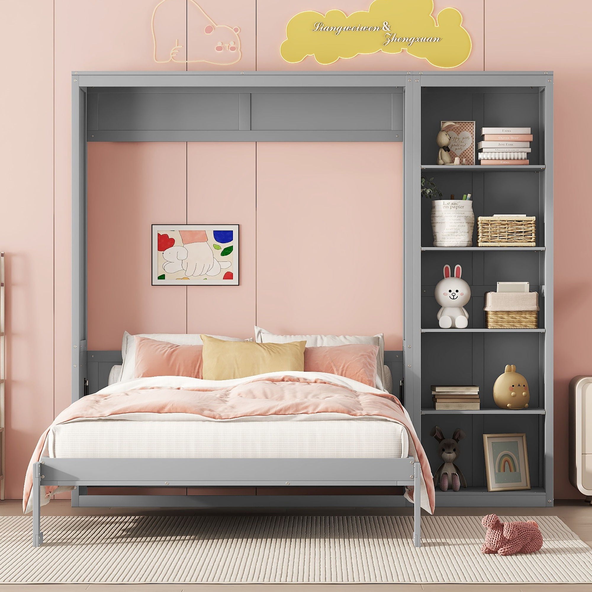 Multifunction Murphy Wall Bed With Shelves