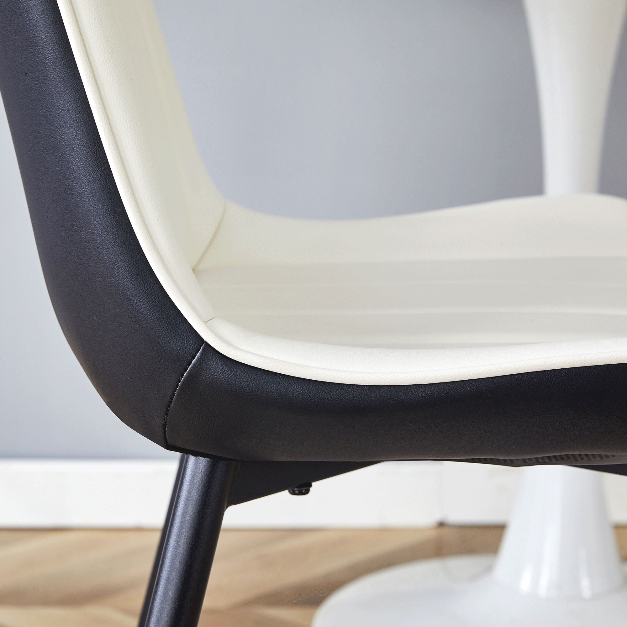 Modern Style Extended Seat Cushion Dining Chair Set