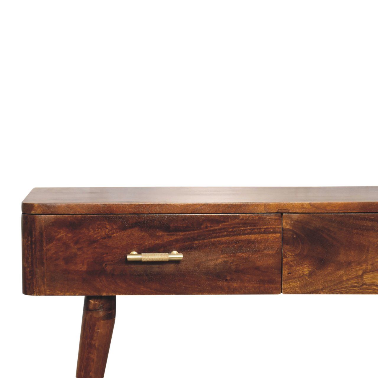 T Bar Console Table, 2 Drawers - Chestnut
