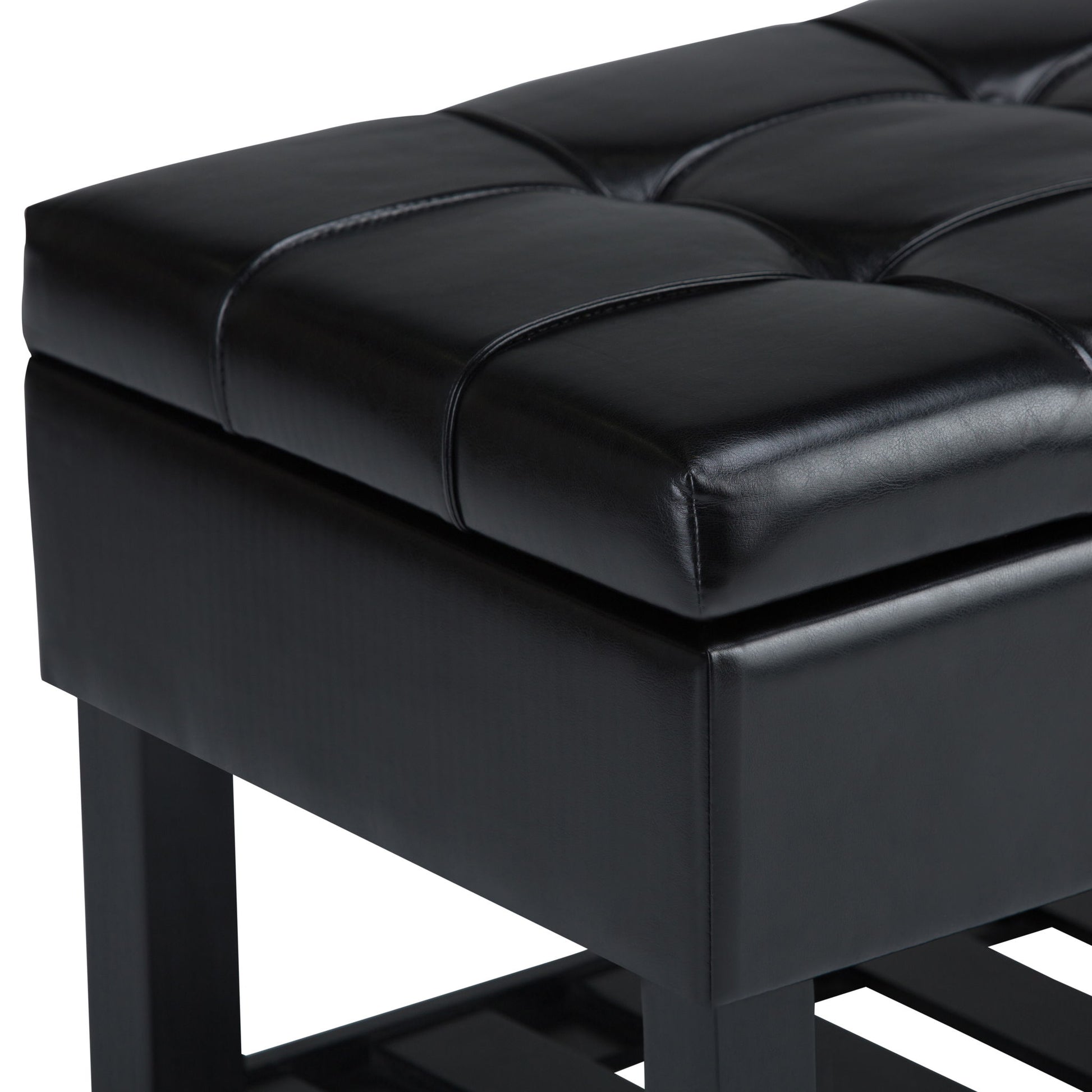 Saxon - Upholstered Transitional Storage Ottoman Bench - Best Buy Furniture