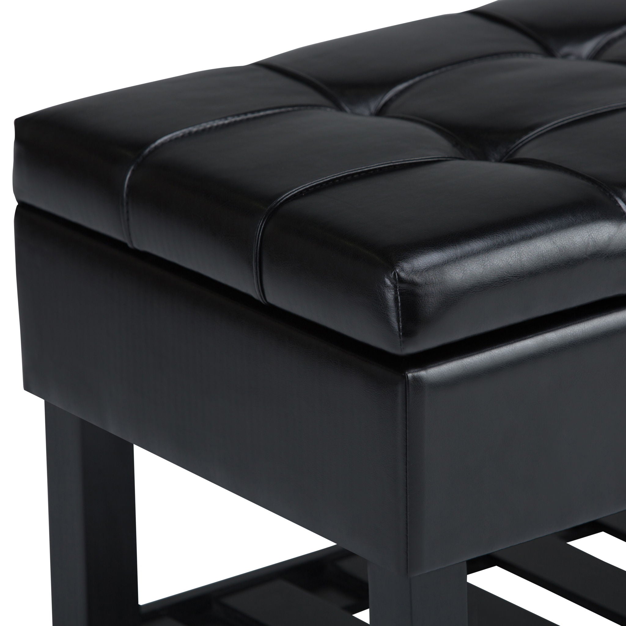Saxon - Upholstered Transitional Storage Ottoman Bench - Best Buy Furniture
