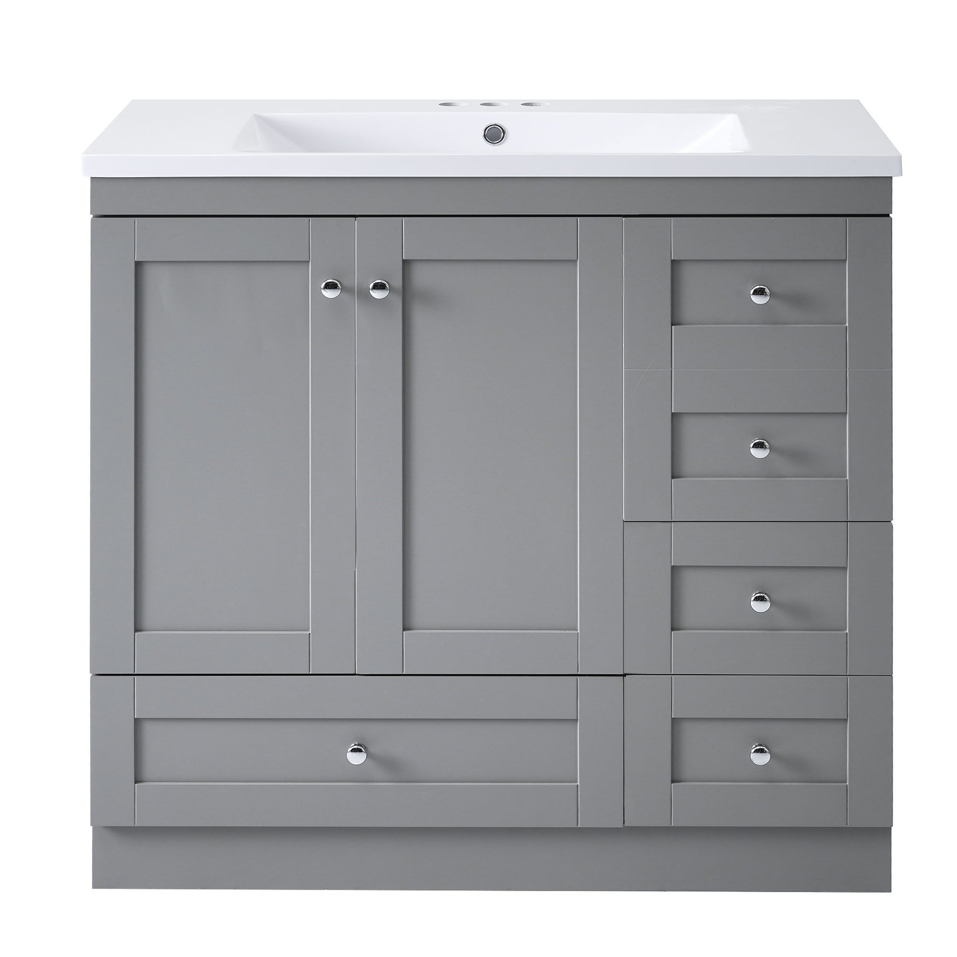 Shaker Free Standing Bathroom Vanity Cabinet With Sink, Soft Close Drawers, Soft Close Doors - Best Buy Furniture