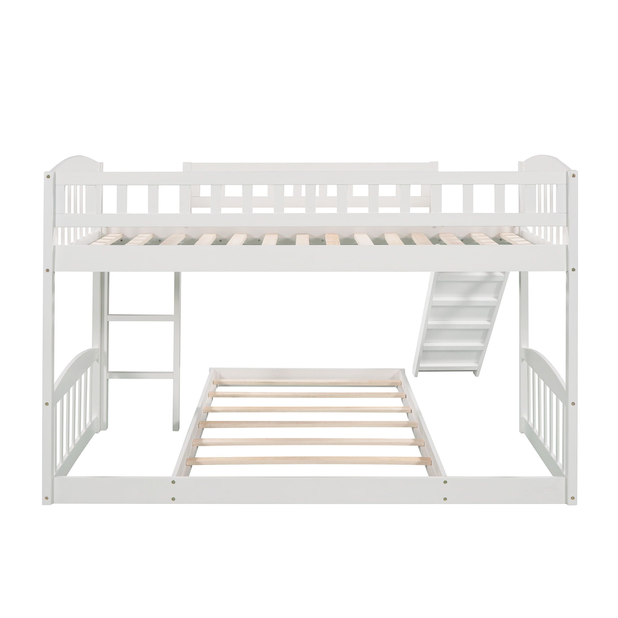 Functional Bunk Bed With Convertible Ladder And Slide