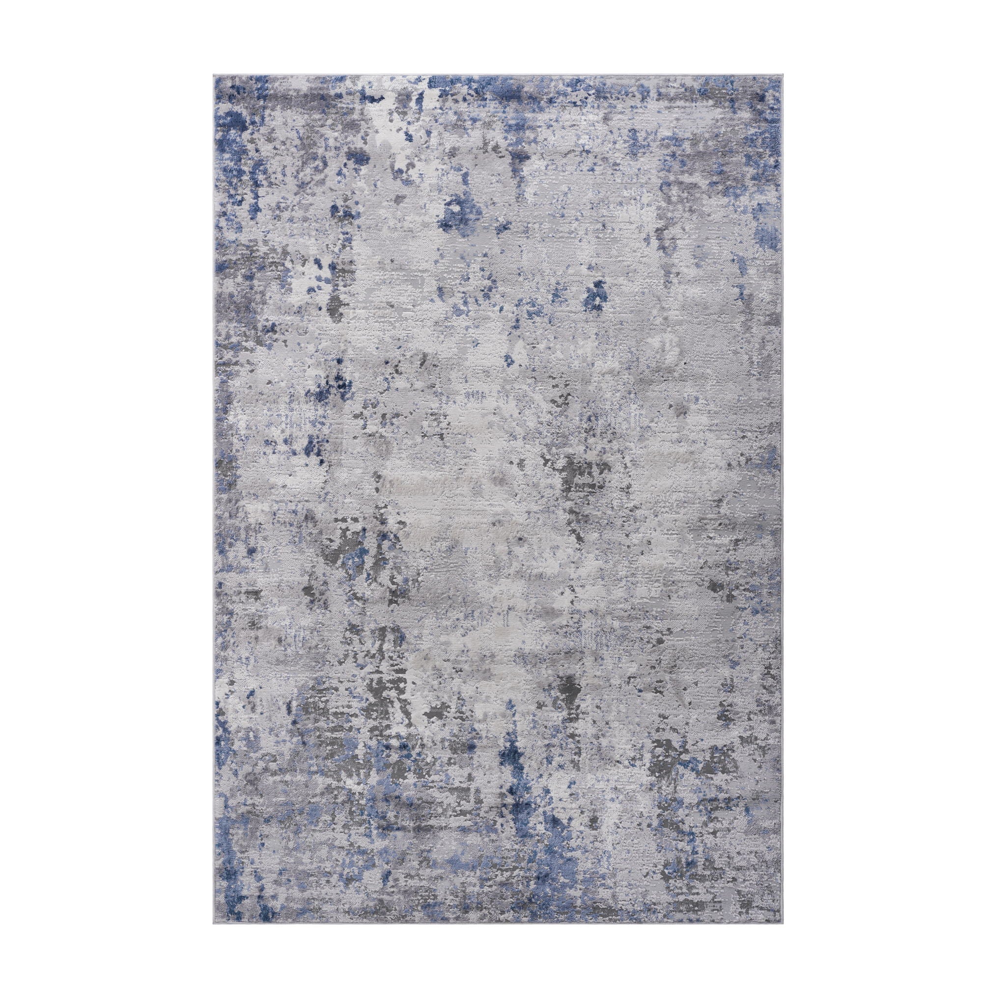 Marfi - 8' X 10' Abstract Area Rug - Silver / Blue