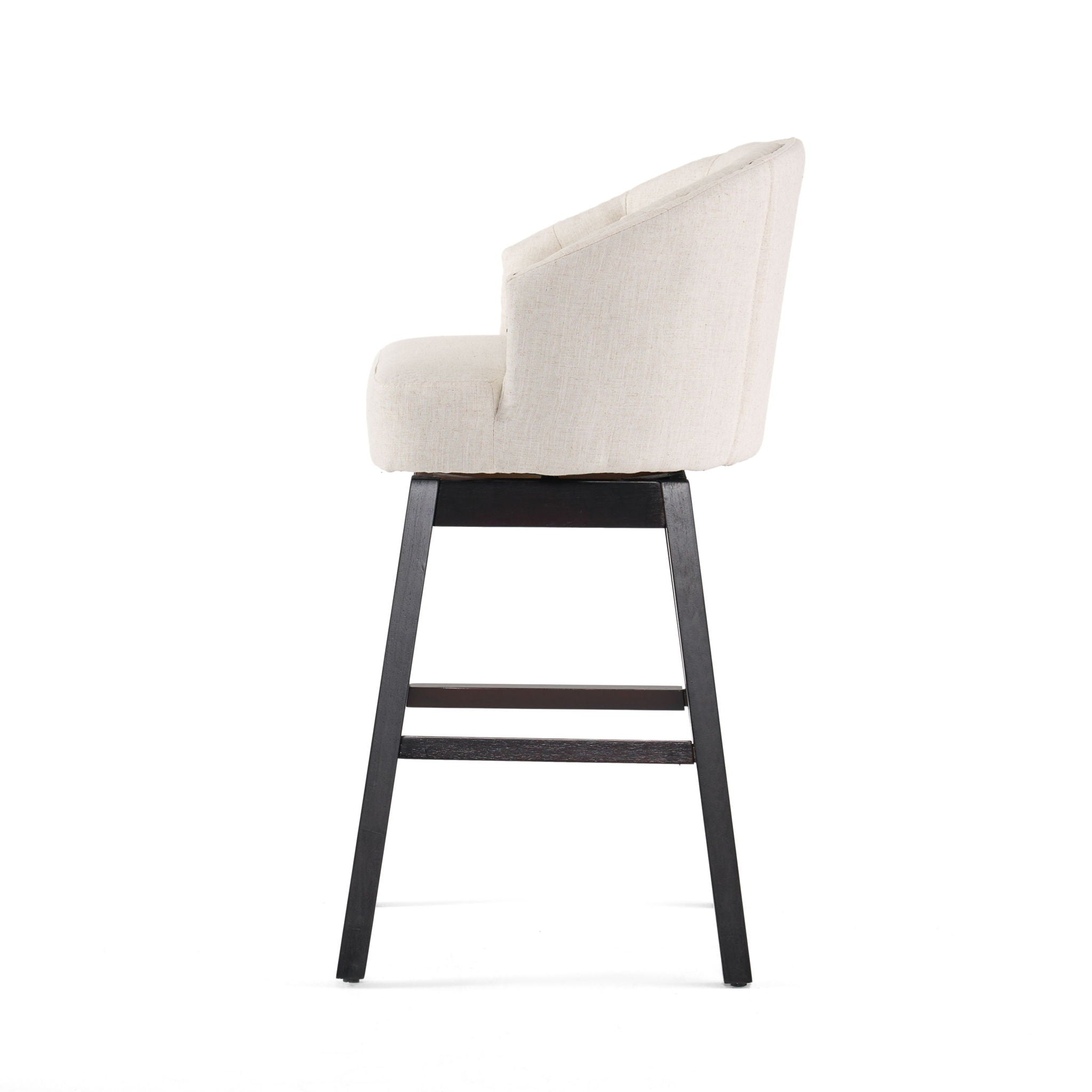 Mellifluous - 360 Degree Swivel Bar Stool With Stunning Nailhead Trim, (Set of 2)