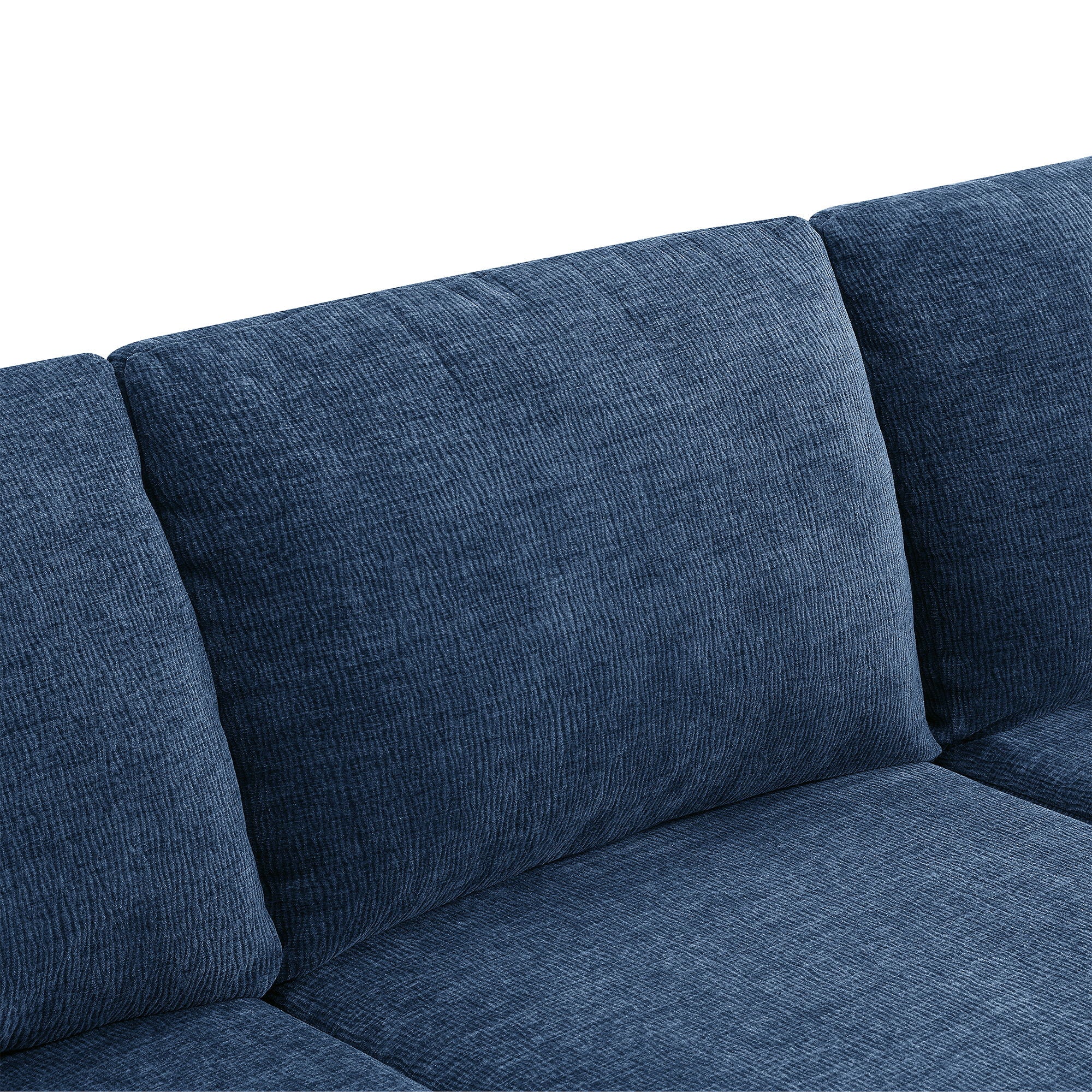 Modular U Shaped Sectional With Ottomans, Luxury Cloud Floor Couch With Deep Seat Fully Compressed Upholstered Sofa