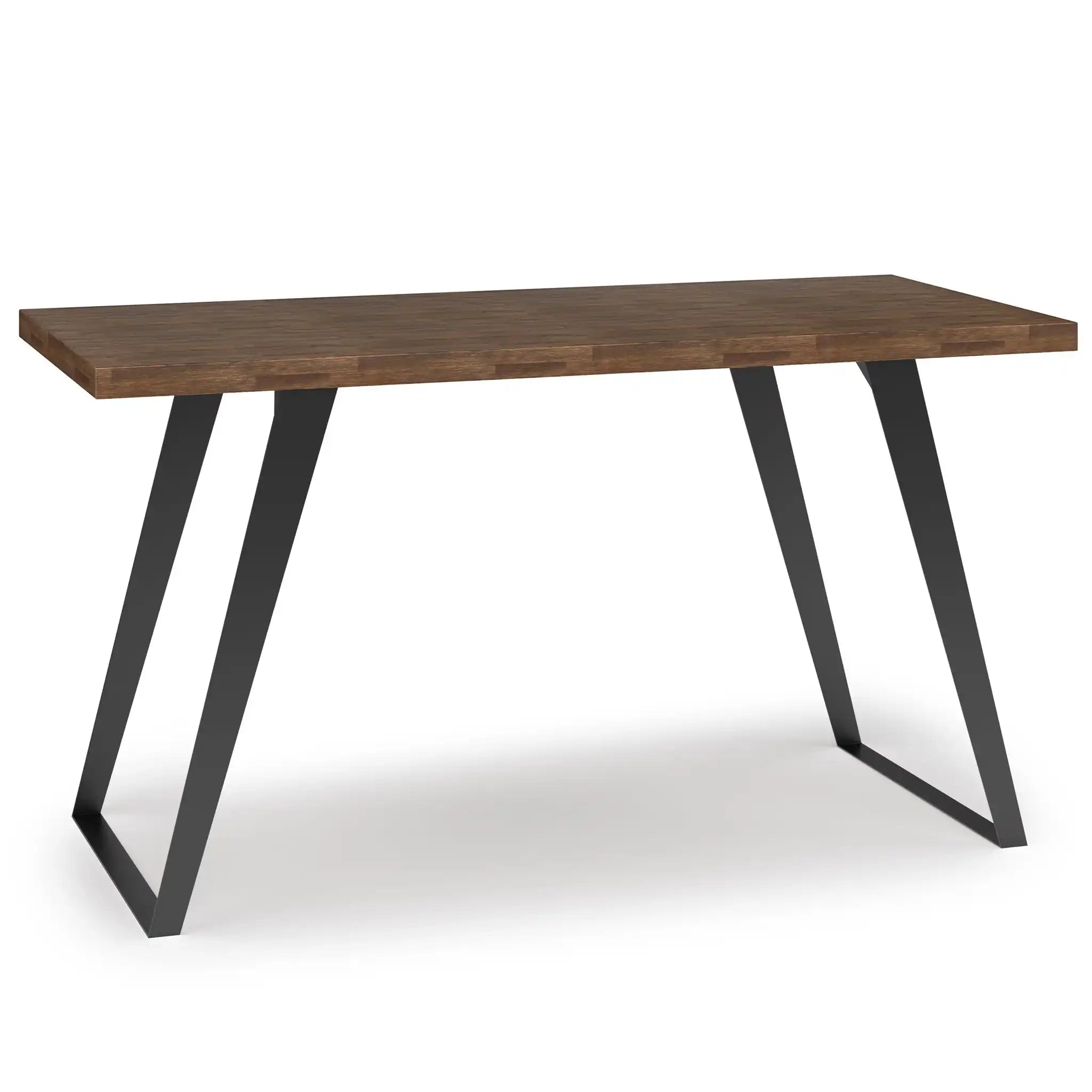 Lowry - Flat Top Desk - Rustic Natural Aged Brown - Best Buy Furniture