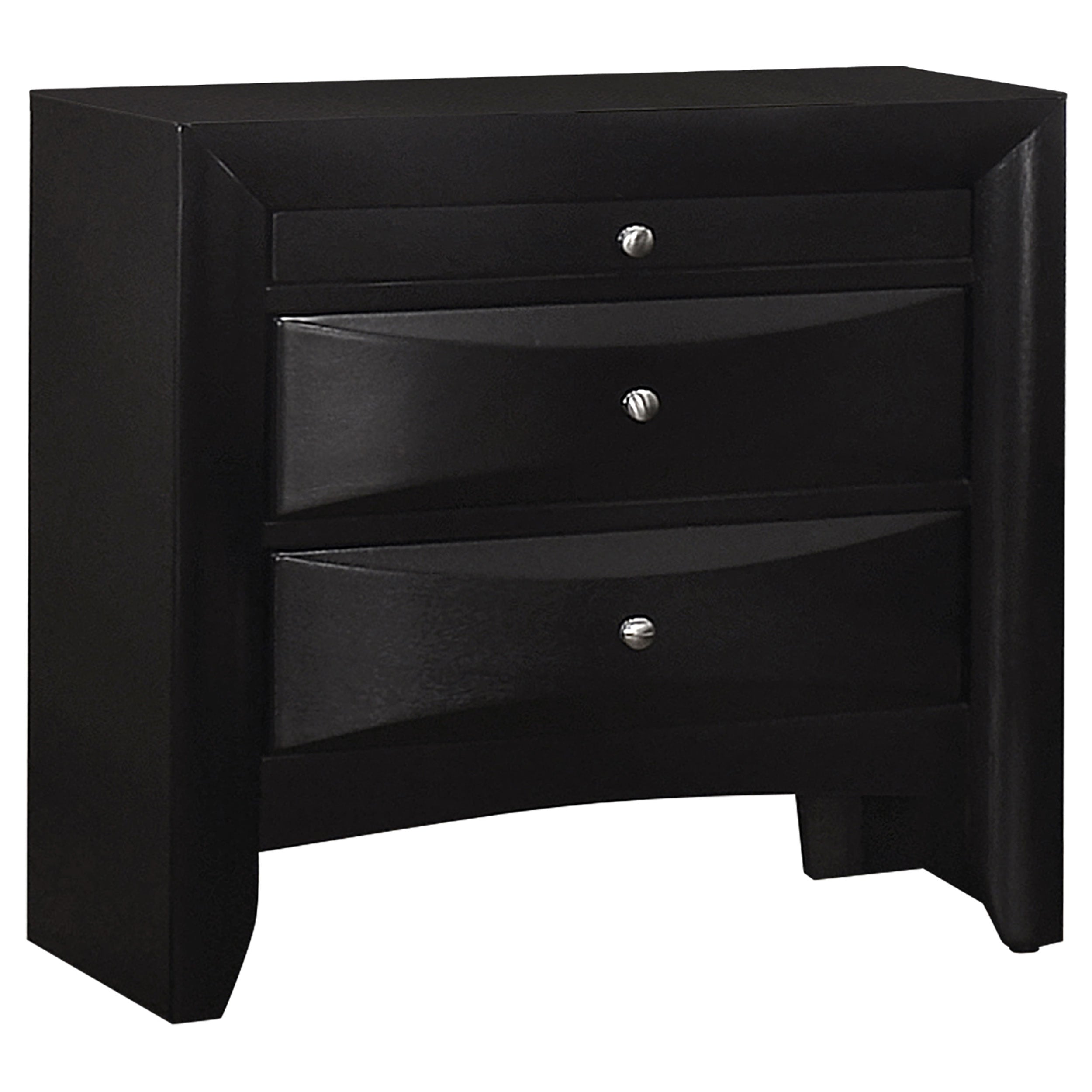 Briana 2-drawer Nightstand Black-CoasterEssence