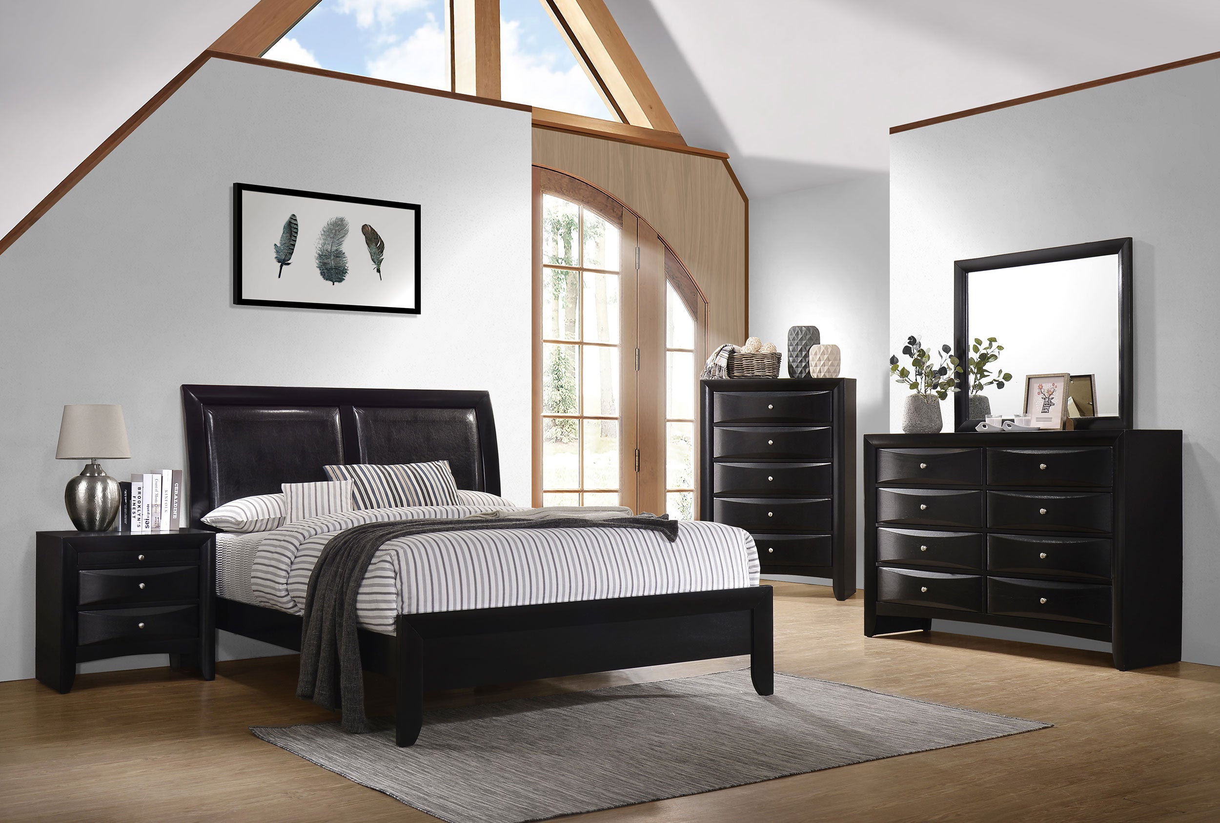 Briana 8-drawer Dresser with Mirror Black-CoasterEssence