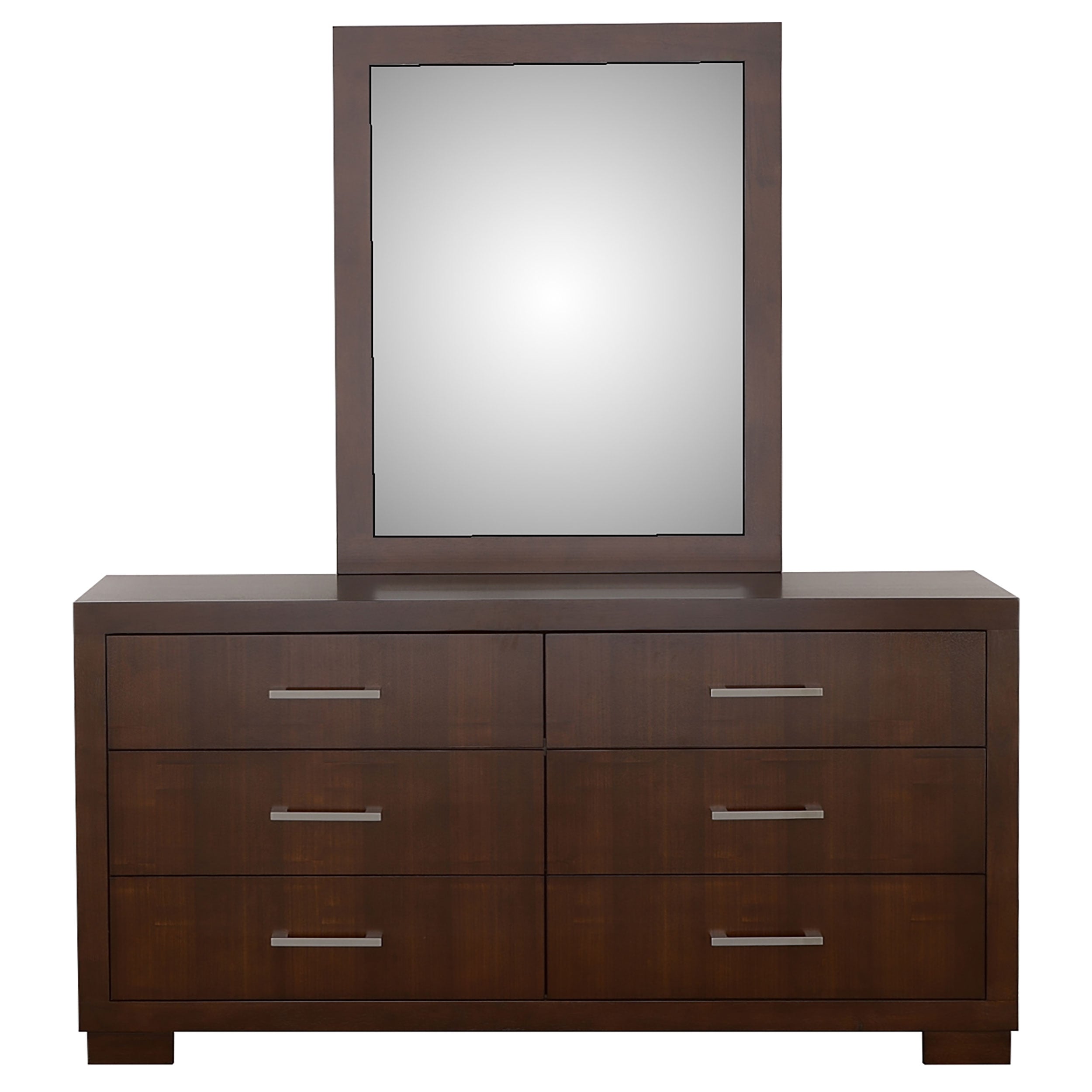Jessica 6-drawer Dresser with Mirror Cappuccino-CoasterEssence