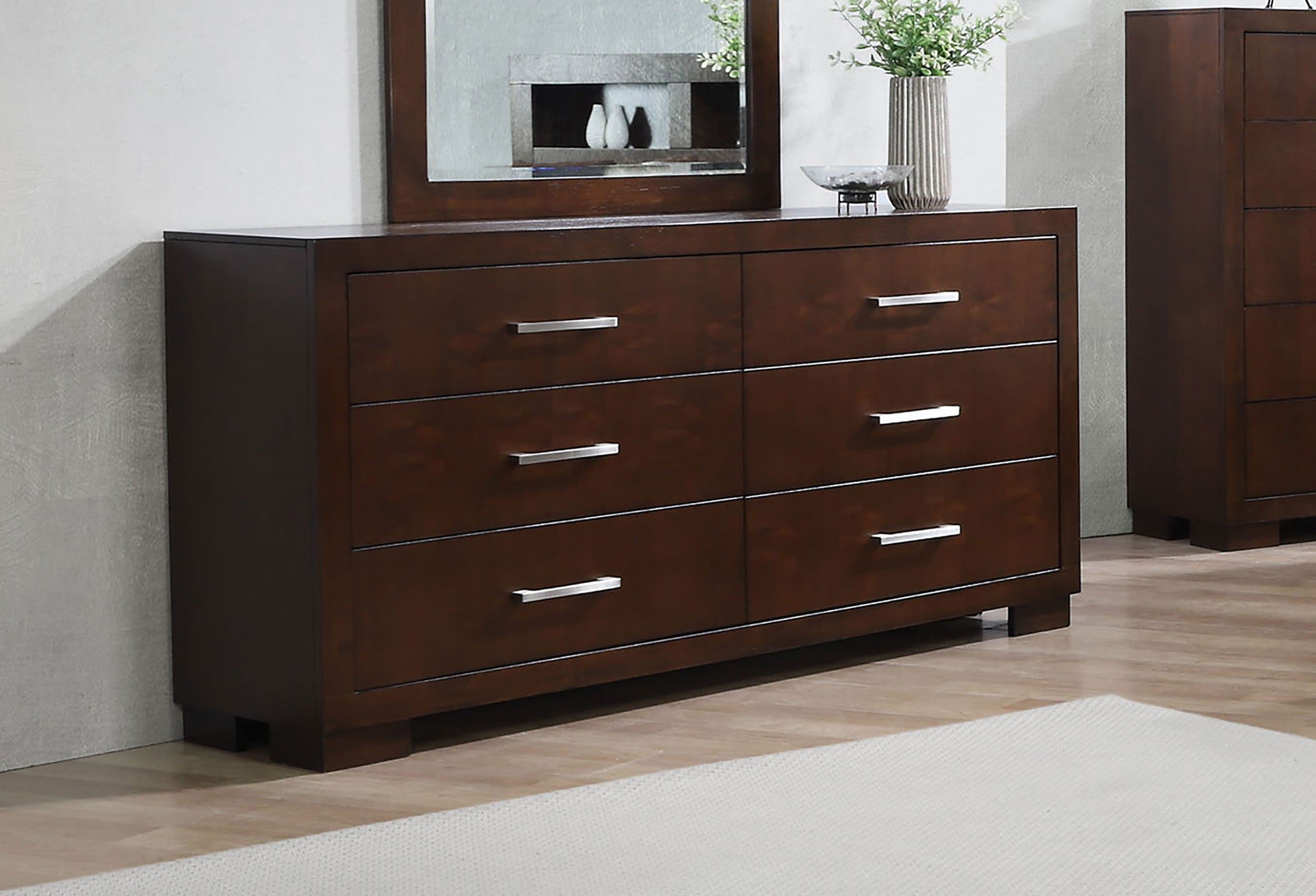 Jessica 6-drawer Dresser Cappuccino-CoasterEssence